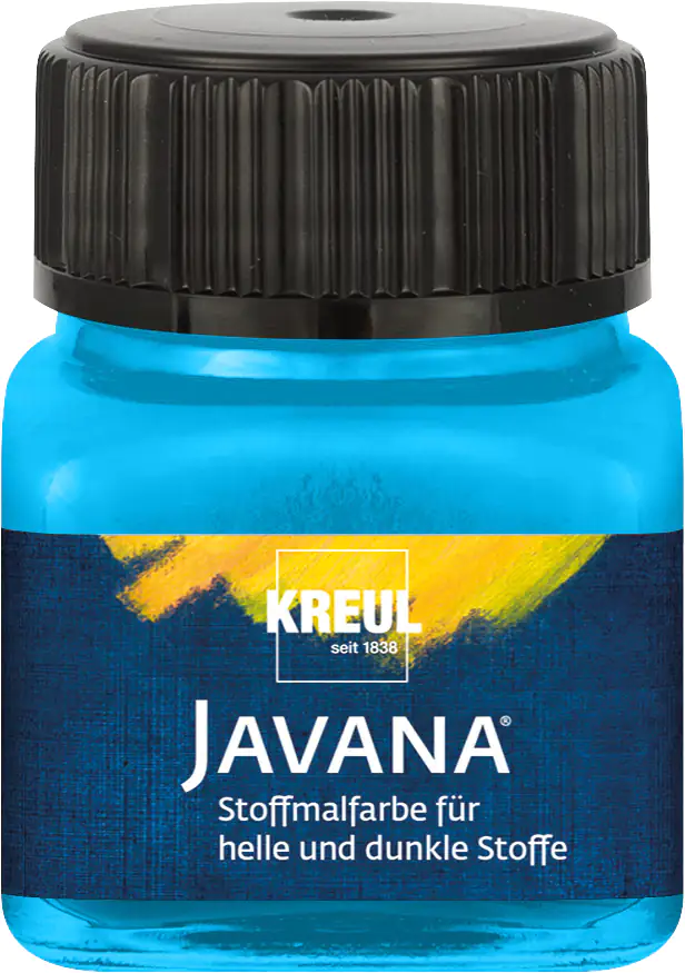 Kreul Javana Stoffmalfarbe für helle und dunkle Stoffe hellblau 20 ml