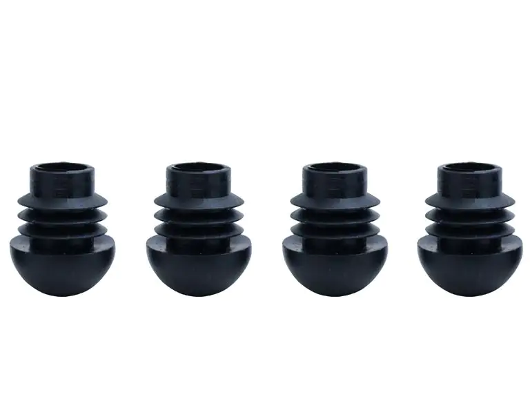 Sieger Fußkappenset 4er rund, schwarz