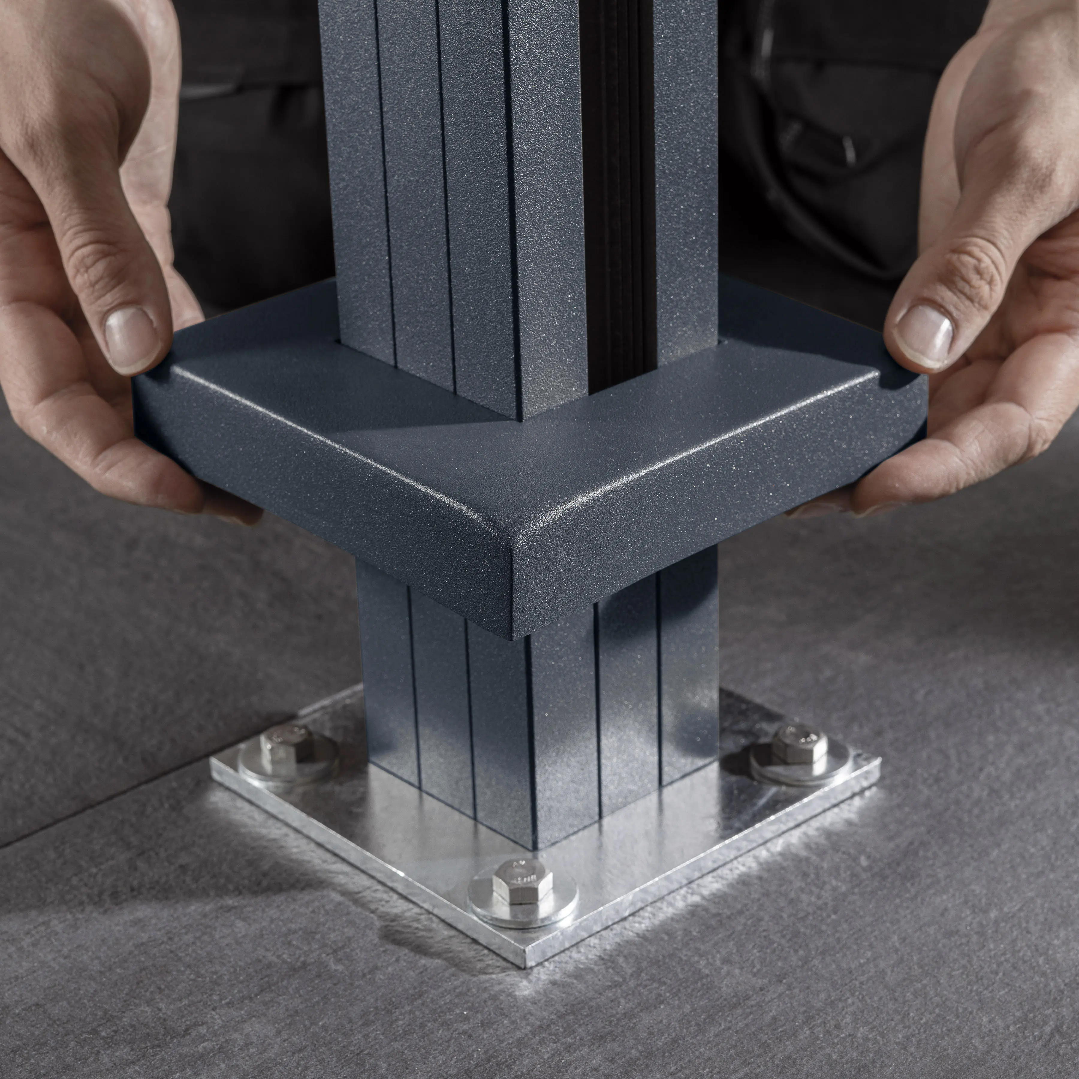 Ambiente Glaszaun Erweiterungsset Klarglas mit Siebdruck 187 x 107,2 cm anthrazit