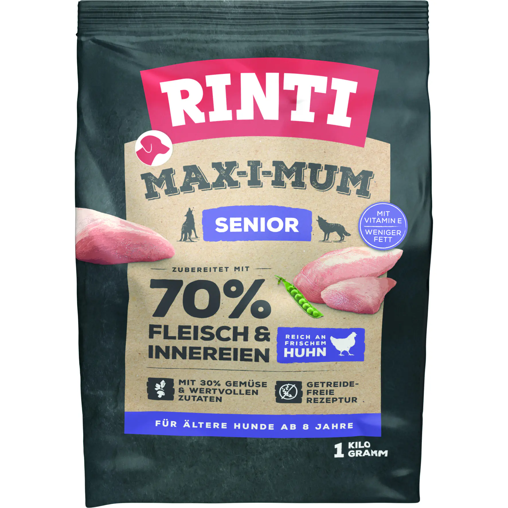 Rinti Max-i-Mum Hundetrockenfutter Senior 1 kg Fleisch & Innereien