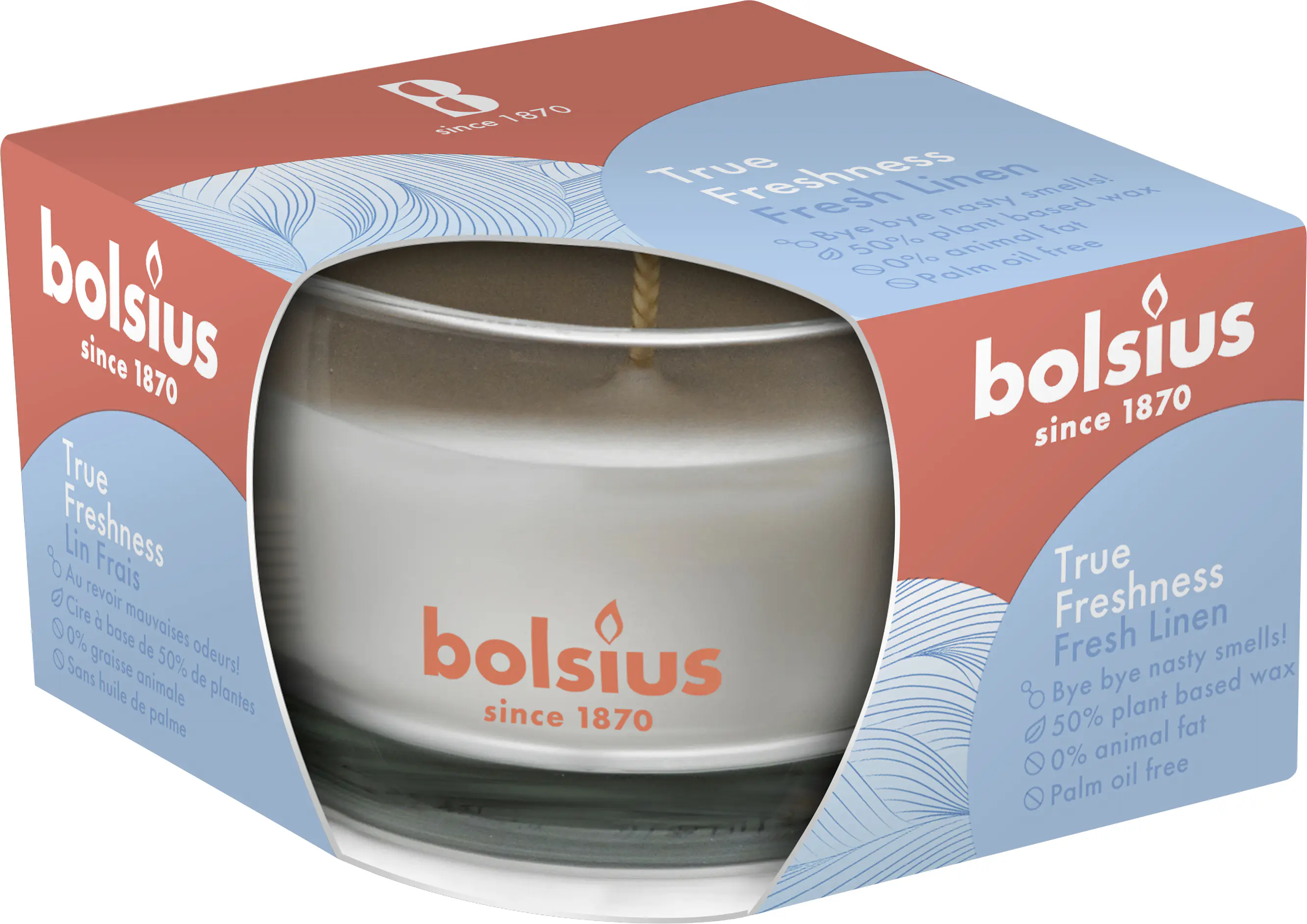 Bolsius Duftkerze im Glas True Freshness Morgenfrische
