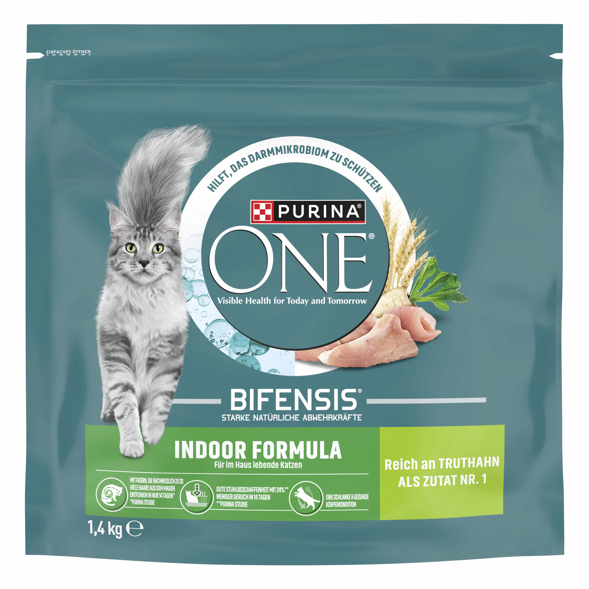 Purina One Katzenfutter Indoor Formula reich an Truthahn 1,4 kg