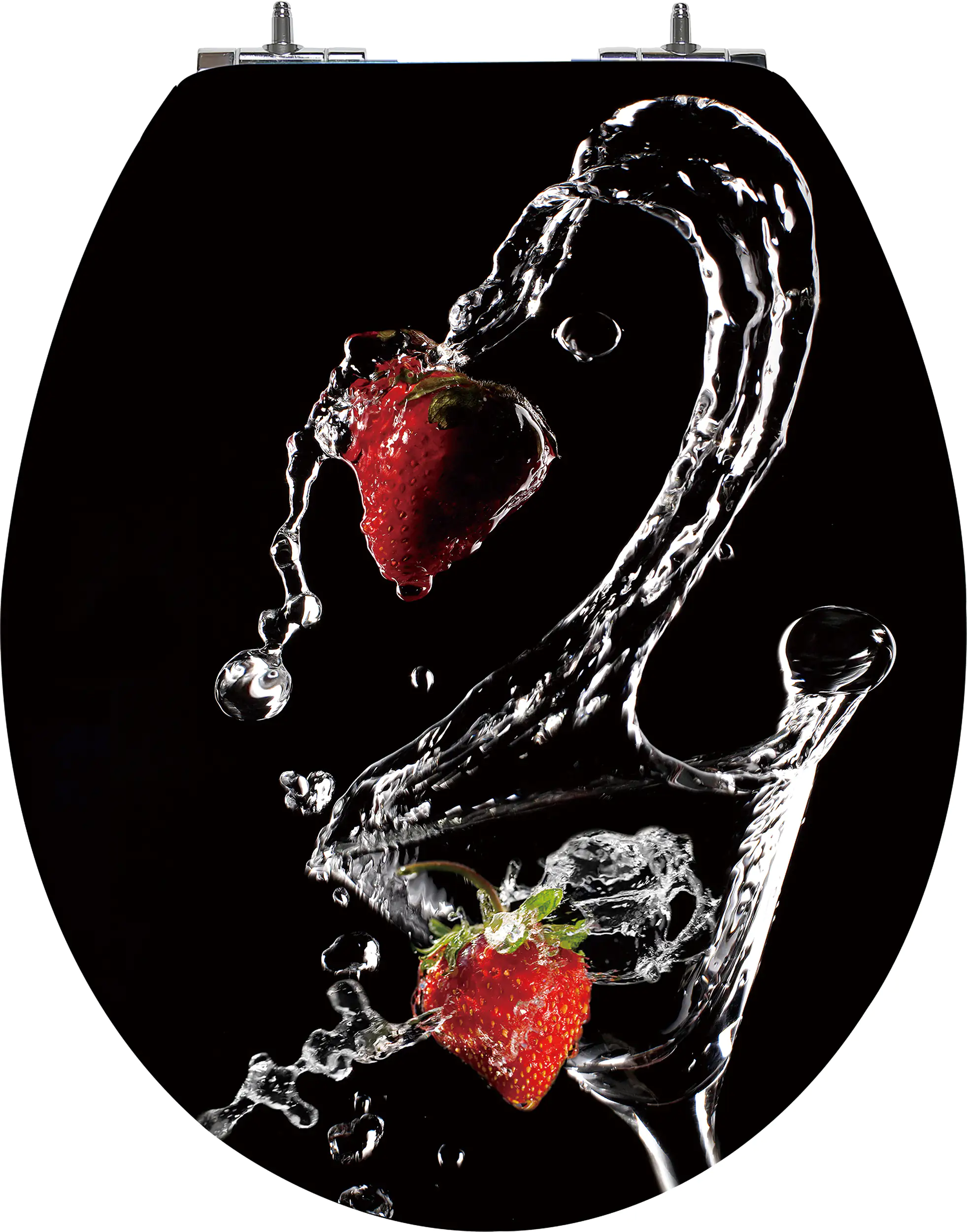 Primaster WC-Sitz mit Absenkautomatik Strawberry schwarz