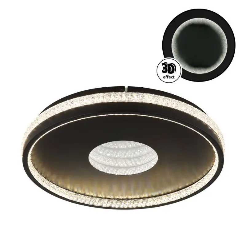 Globo Deckenleuchte Shirley 41 x 6,5 cm Ø x H schwarz CCT