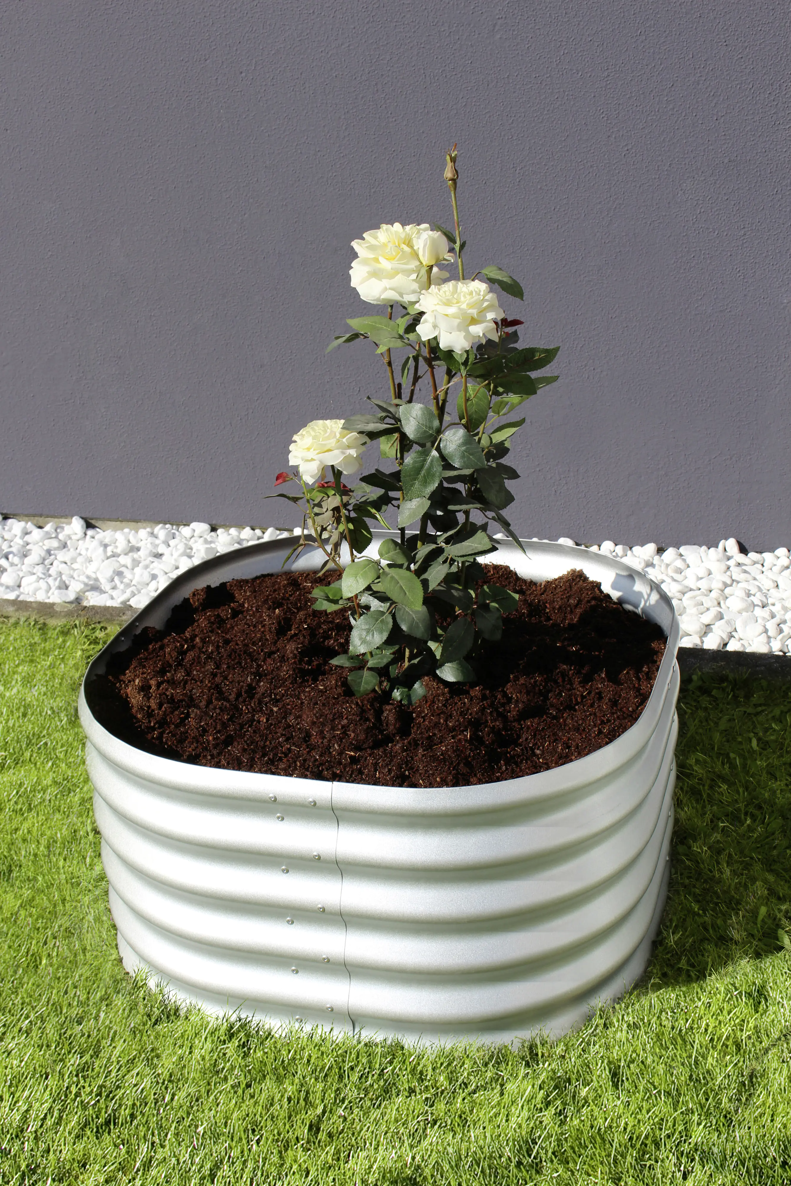 Vitavia Hochbeet Terra Rund 82 x 82 x 40 cm aluminium