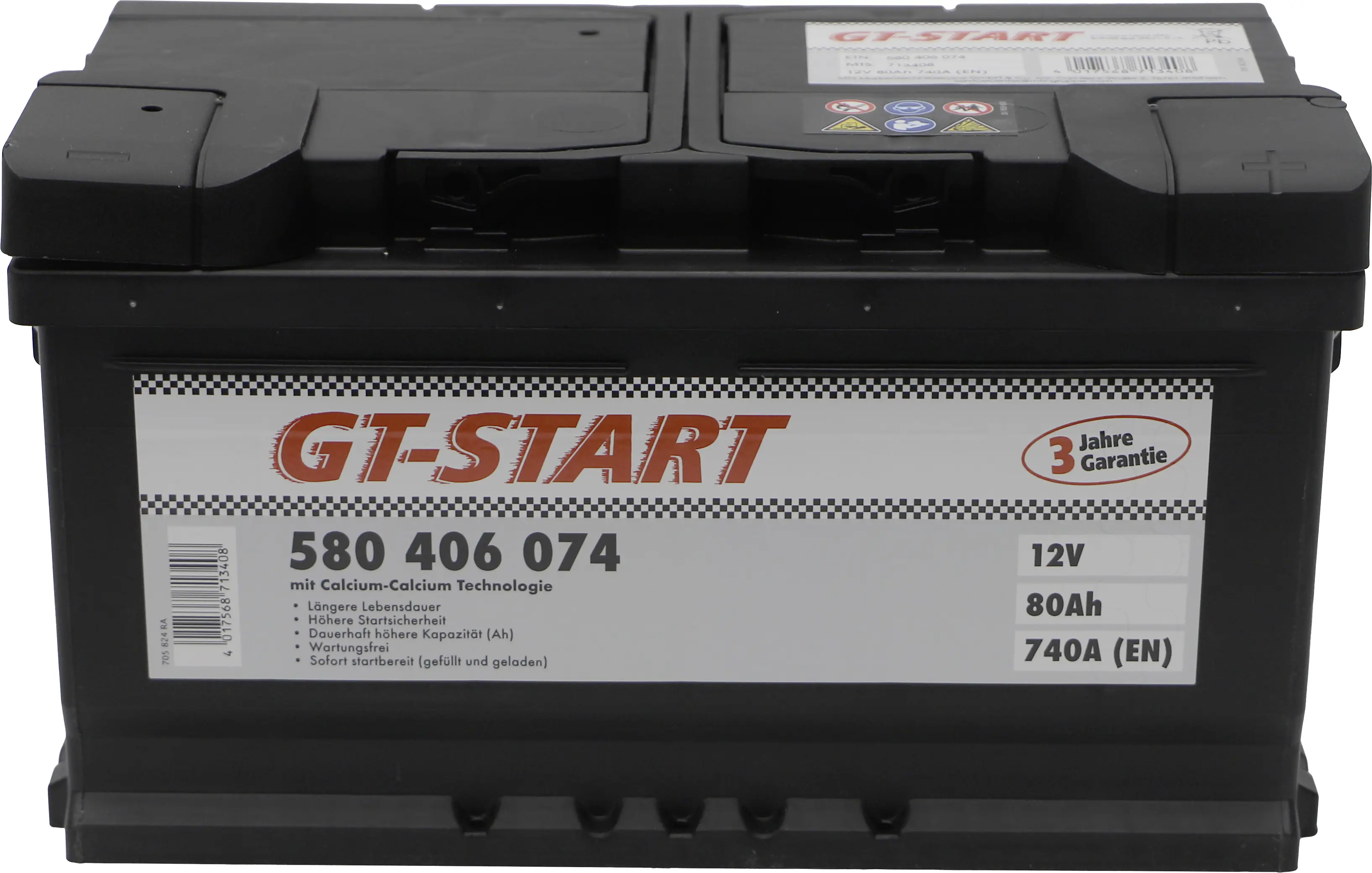 GT-Start Starterbatterie SLI 80Ah 740A  GT-Start Starterbatterie SLI 80Ah 740A