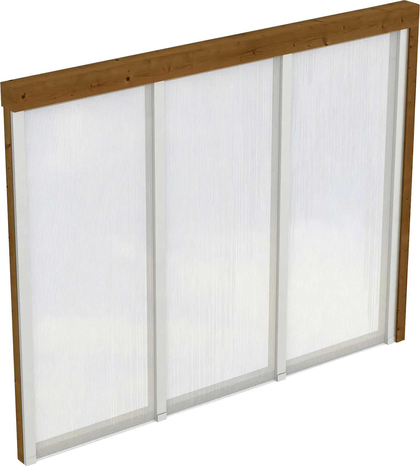 SKAN HOLZ Seitenwand m. Polycarbonatplatten 305 x 200 cm, Douglasie