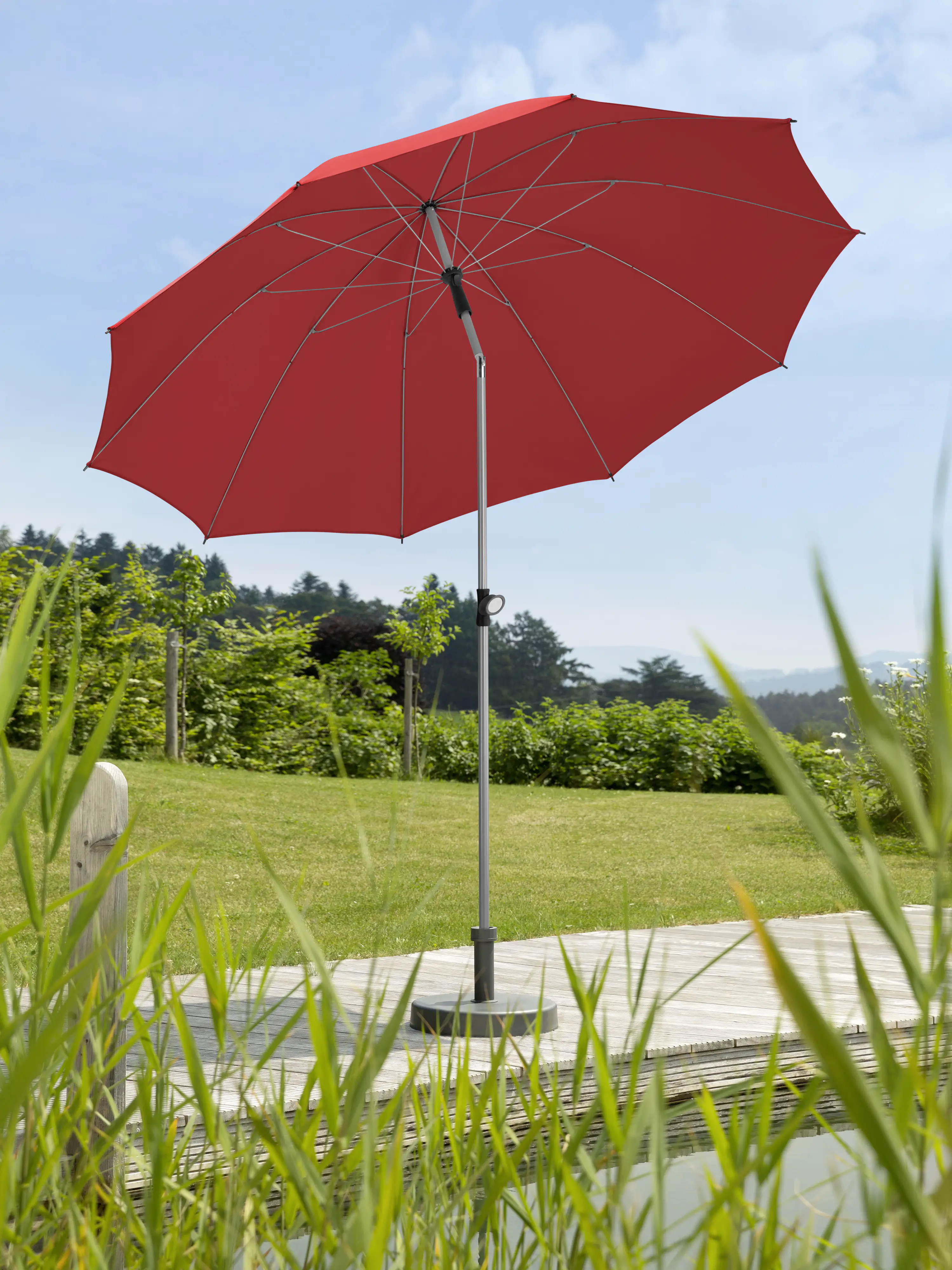 Schneider Sonnenschirm Locarno rot Ø 220 cm Schneider Sonnenschirm Locarno rot Ø 220 cm