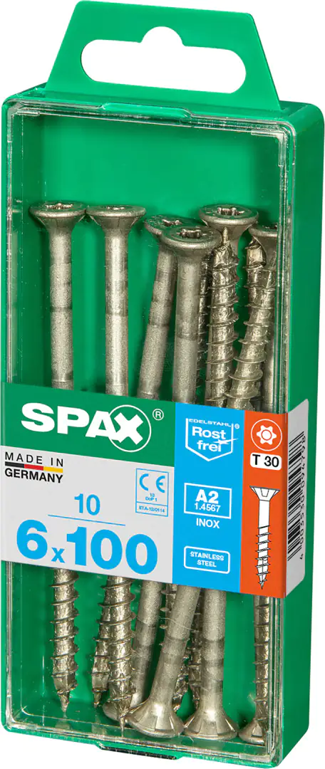 Spax Universalschrauben 6.0 x 100 mm TX 30 Senkkopf - 10 Stk.