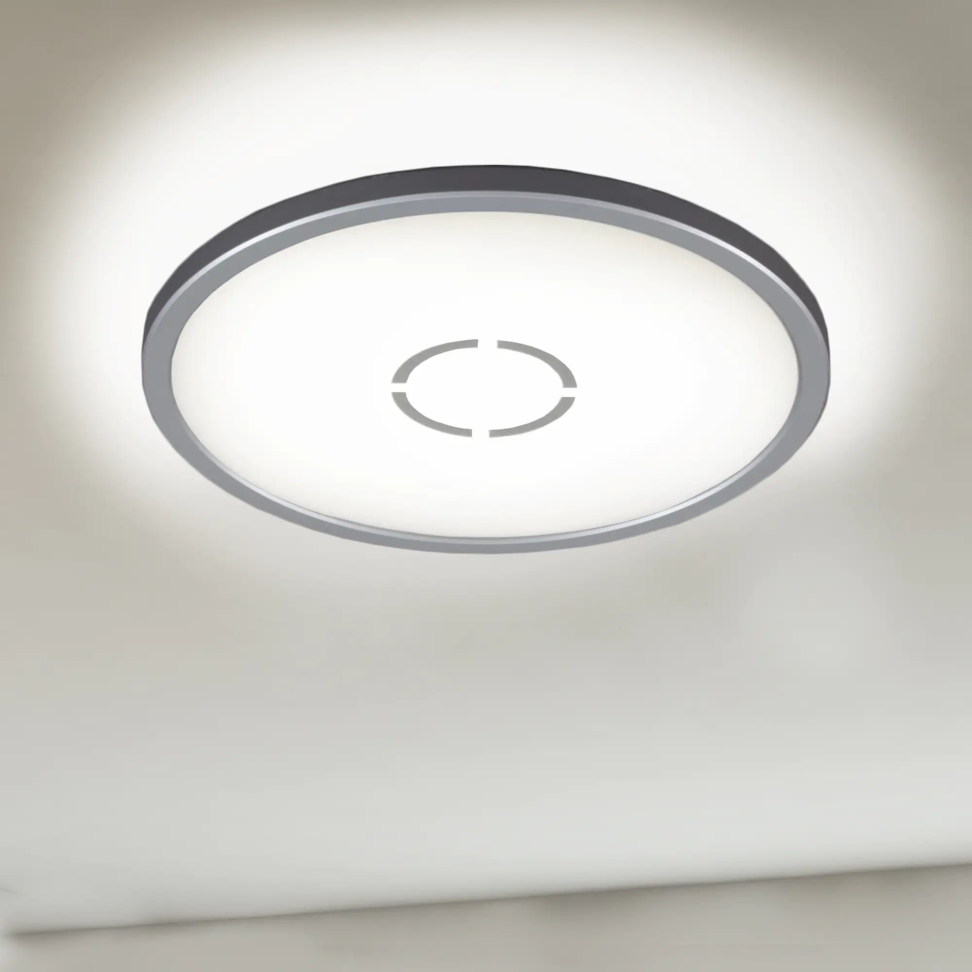 4002707366171 Briloner Slim LED Panel Free silber Ø 29,3 cm mit Backlight-Effekt