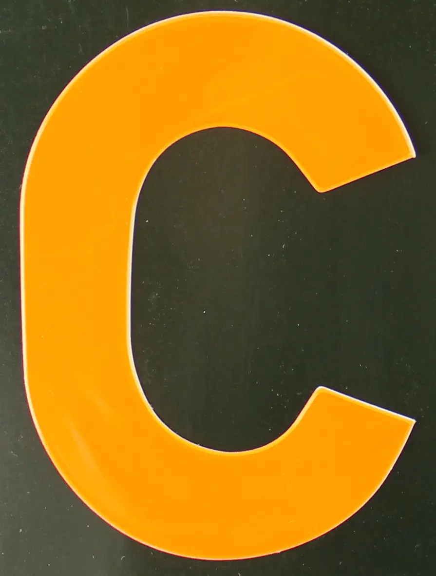 4004947548423 Conacord Reflektierender Klebebuchstabe C orange "C"