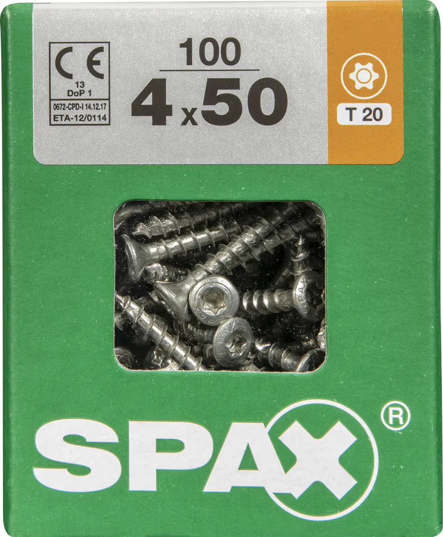 Spax Universalschrauben 4.0 x 50 mm TX 20 Linsenkopf - 100 Stk.