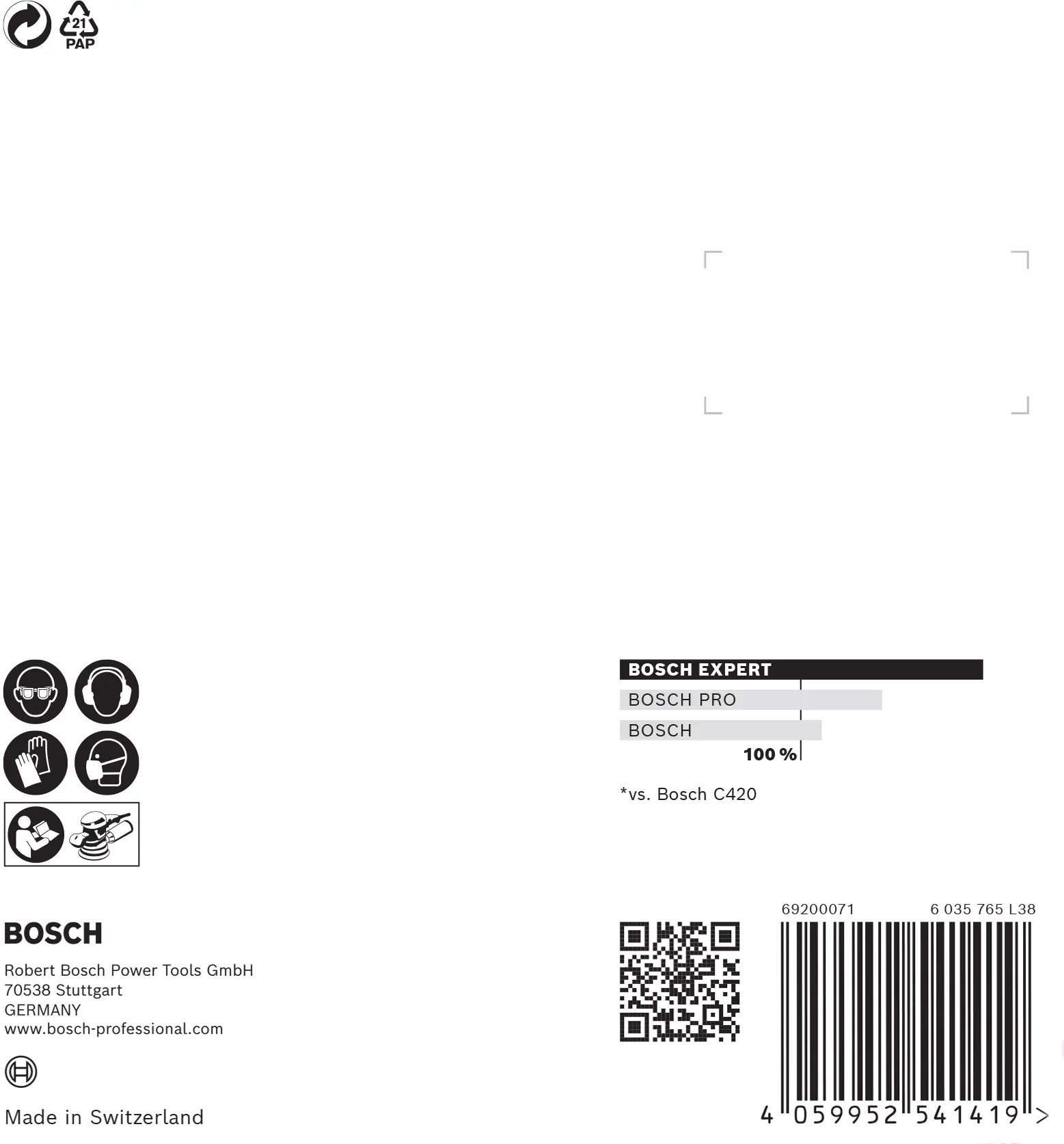 Bosch Expert C470 Schleifpapier für Exzenterschleifer 125 mm G 40 5-teilig