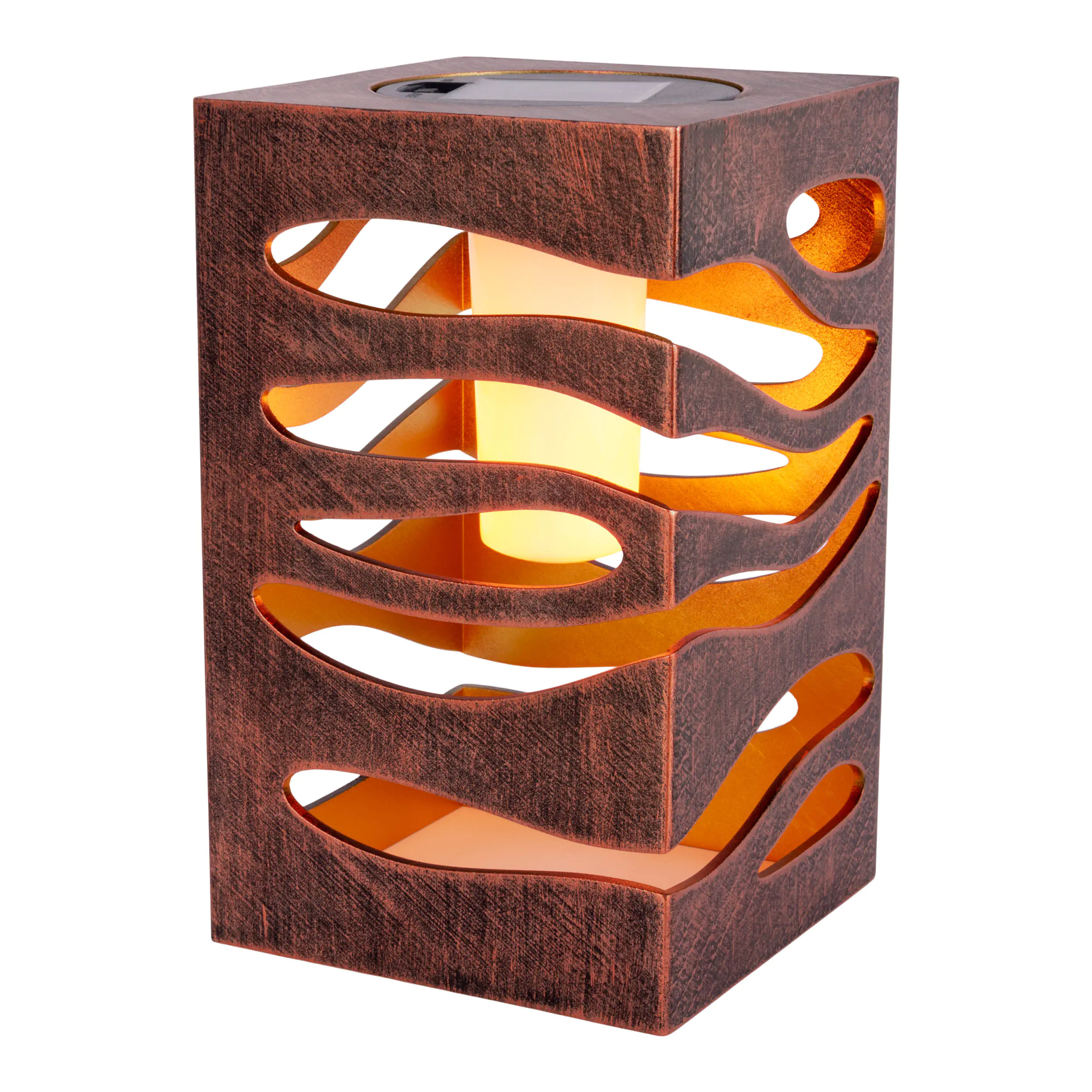 Light & More LED Solarleuchte dunkelbraun