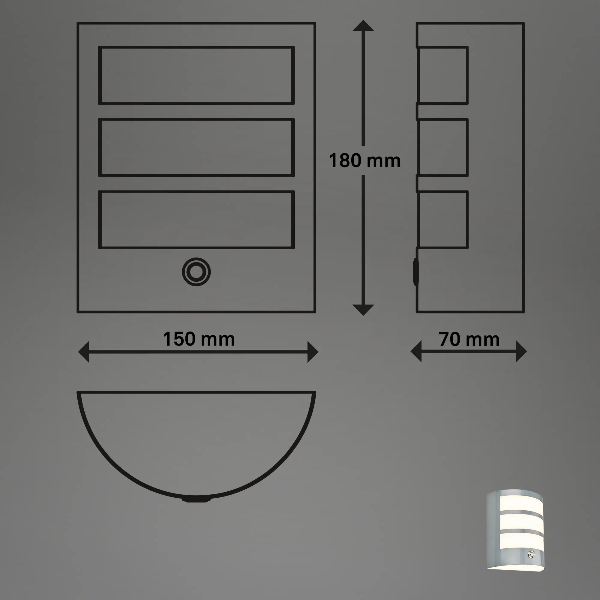 Briloner LED Akku-Außenwandleuchte 5,8W weiß Bewegungssensor warmweiß Briloner LED Akku-Außenwandleuchte 5,8W weiß Bewegungssensor warmweiß