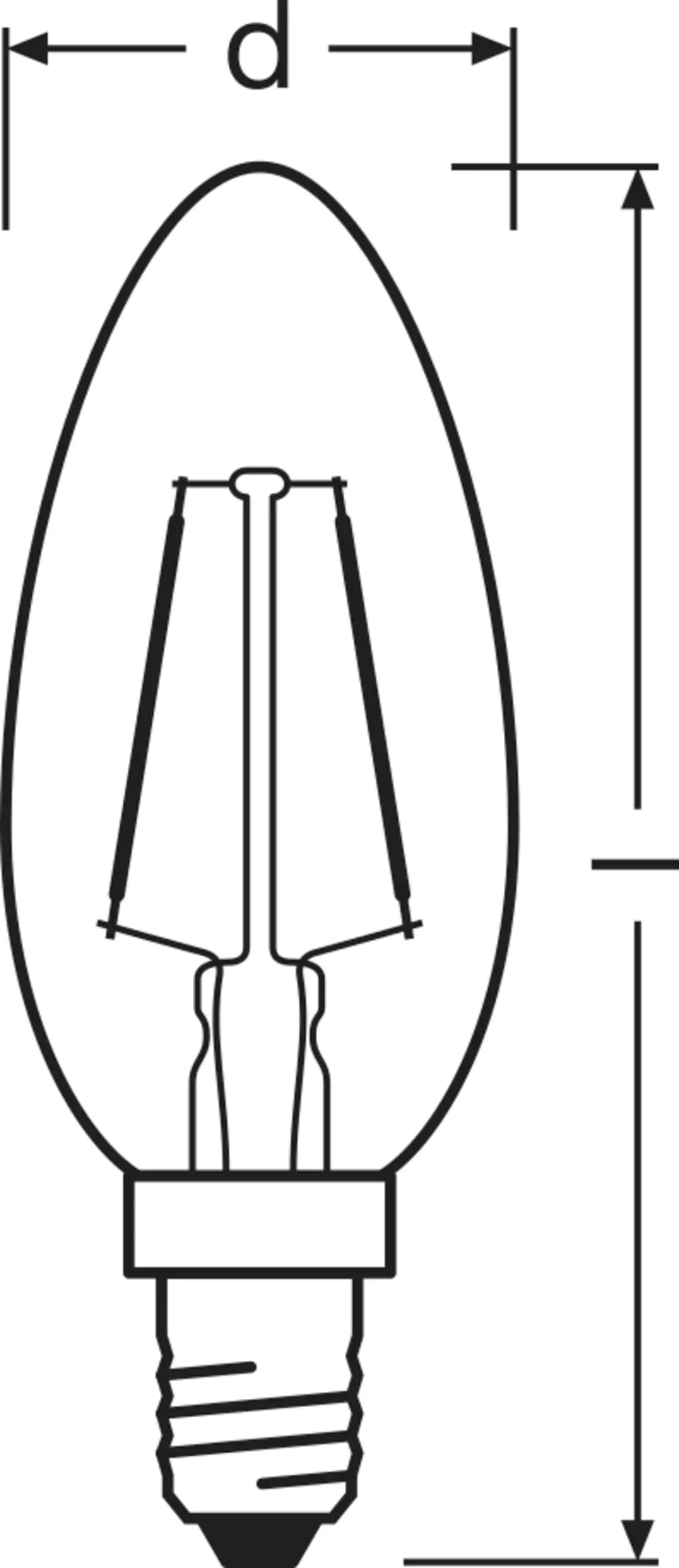 Osram LED Kerzenlampe E14 1,5 W warmweiß amber