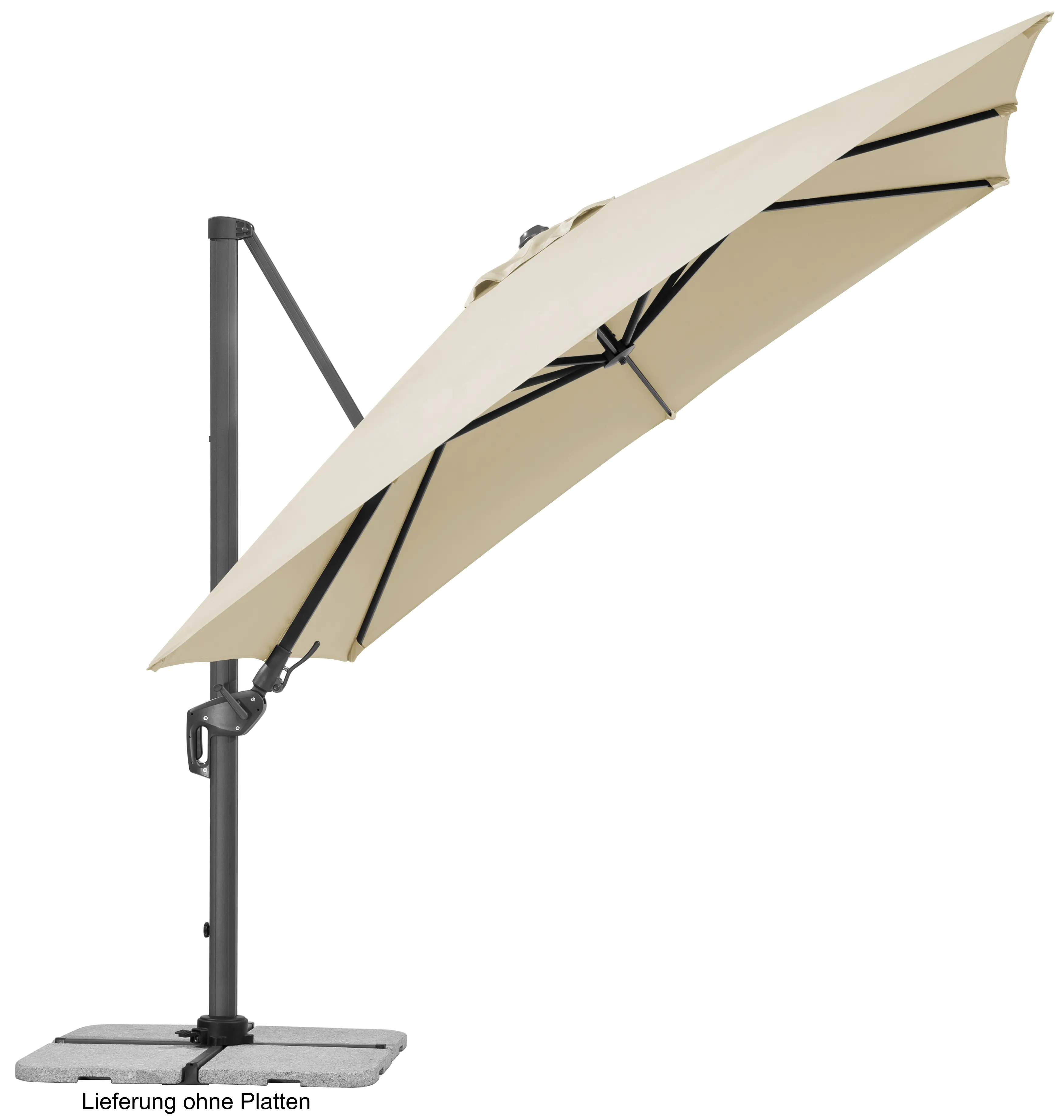 Schneider Ampelschirm Rhodos Twist natur 300 x 300 cm