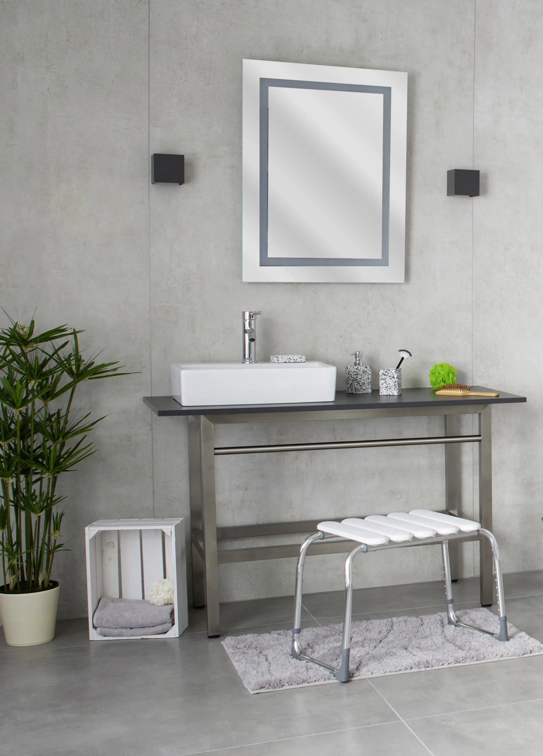 Ridder Badhocker Pro höhenverstellbar weiß