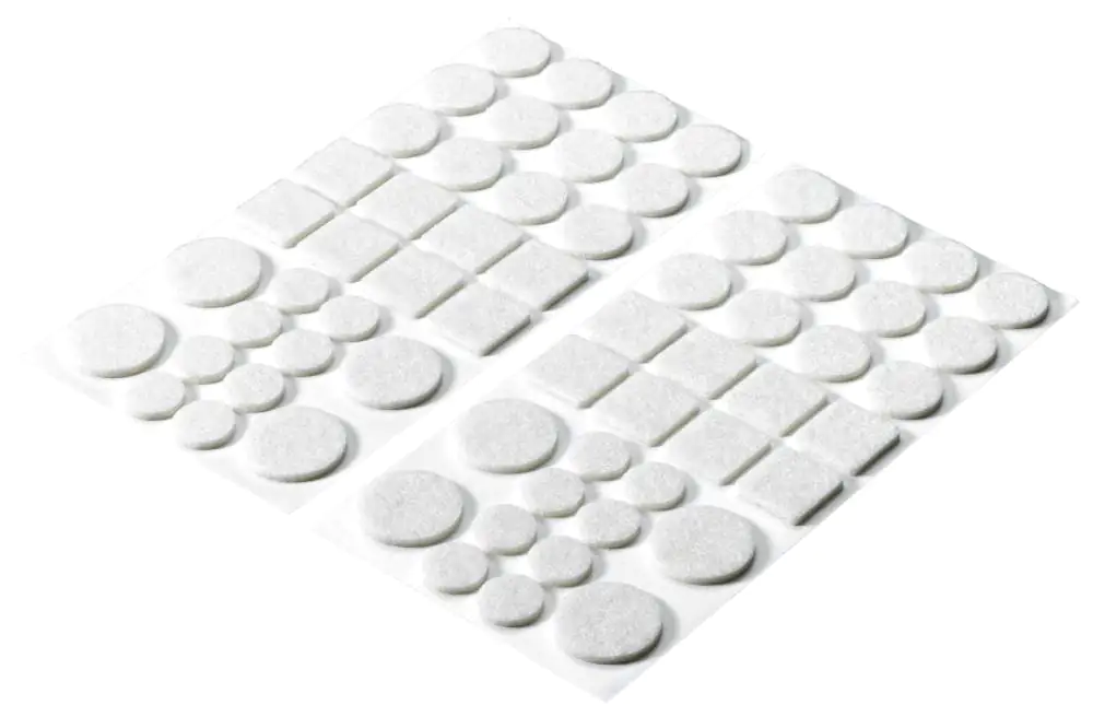 Hettich Filzgleiterset weiß verschiedene Größen - 64 Stück