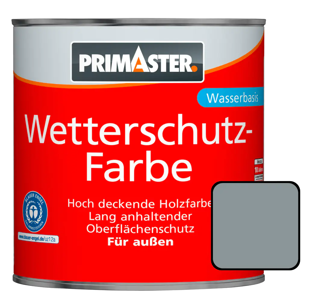 Primaster Wetterschutzfarbe 750 ml silbergrau Primaster Wetterschutzfarbe 750 ml silbergrau