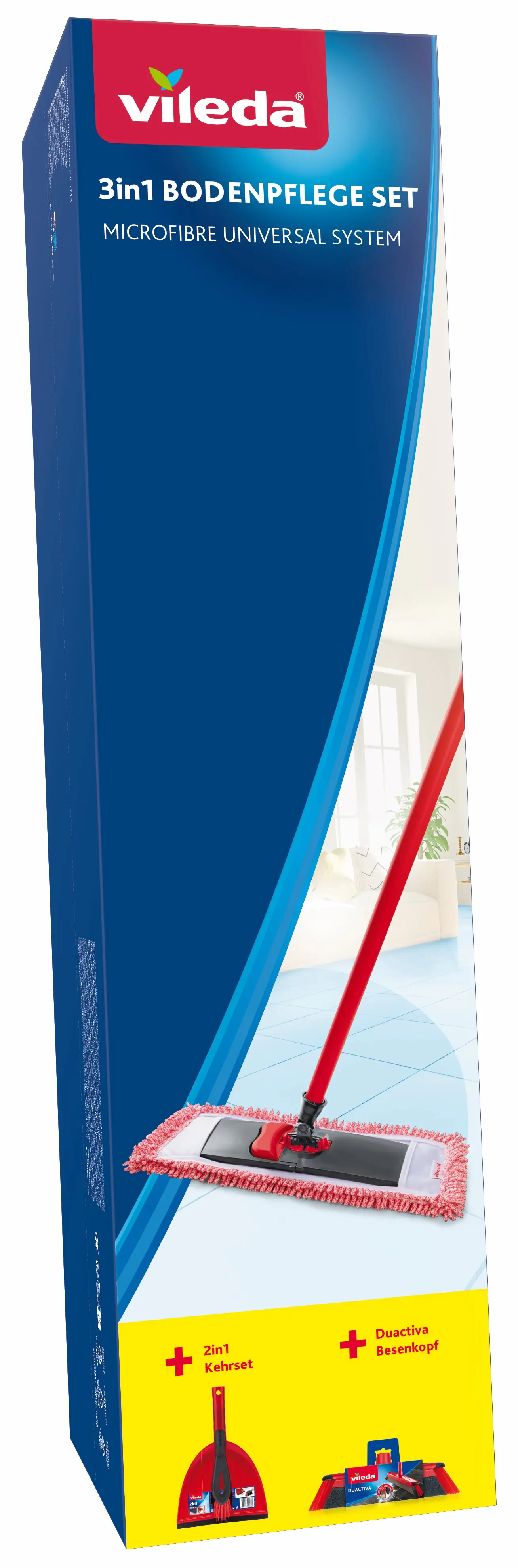 Vileda Kehrgarnitur 3in1 Bodenpflege-Set Vileda Kehrgarnitur 3in1 Bodenpflege-Set