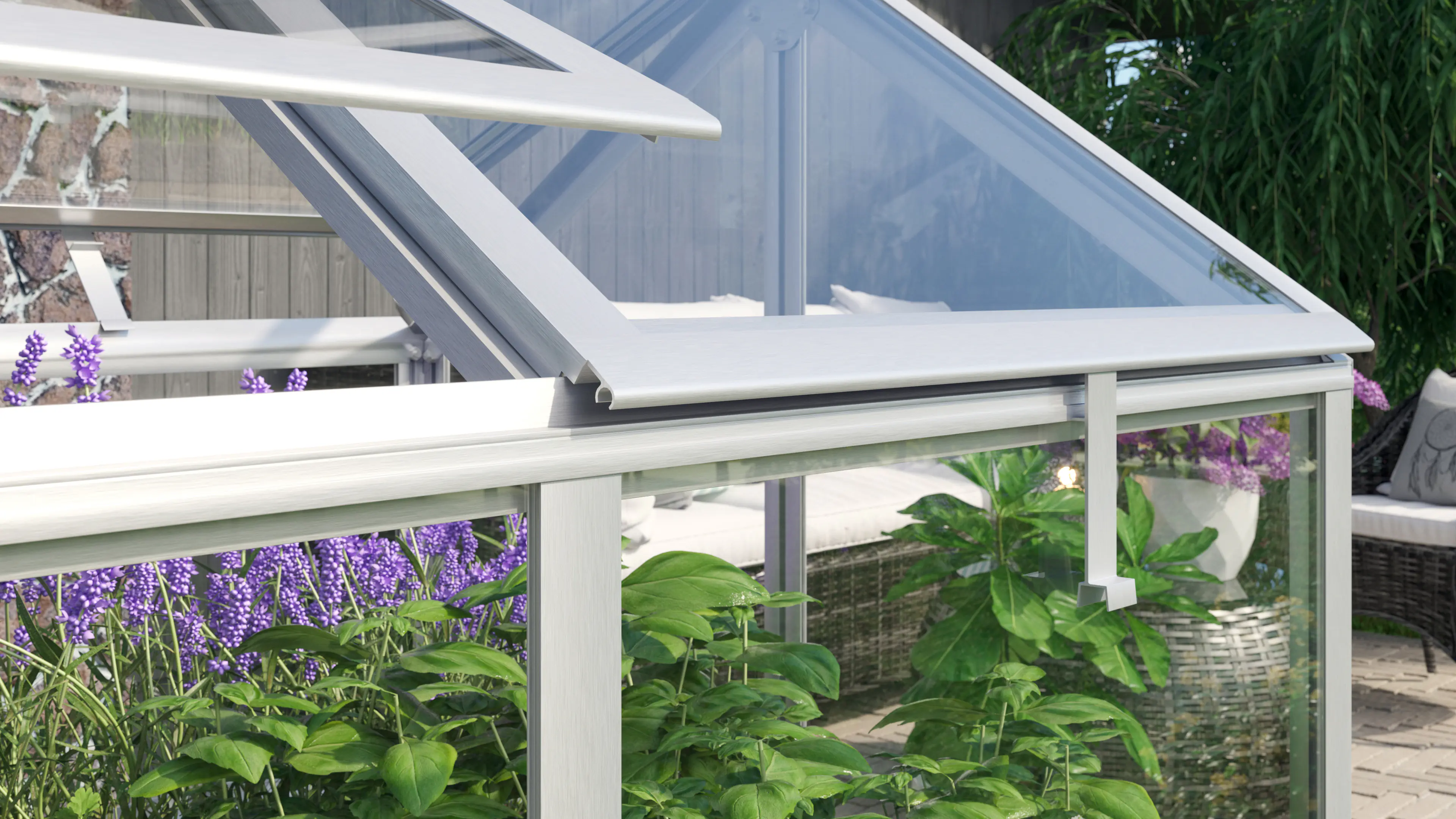 Vitavia Hochfrühbeet Zola 89 x 127 x 135 cm 3 mm Sicherheitsglas