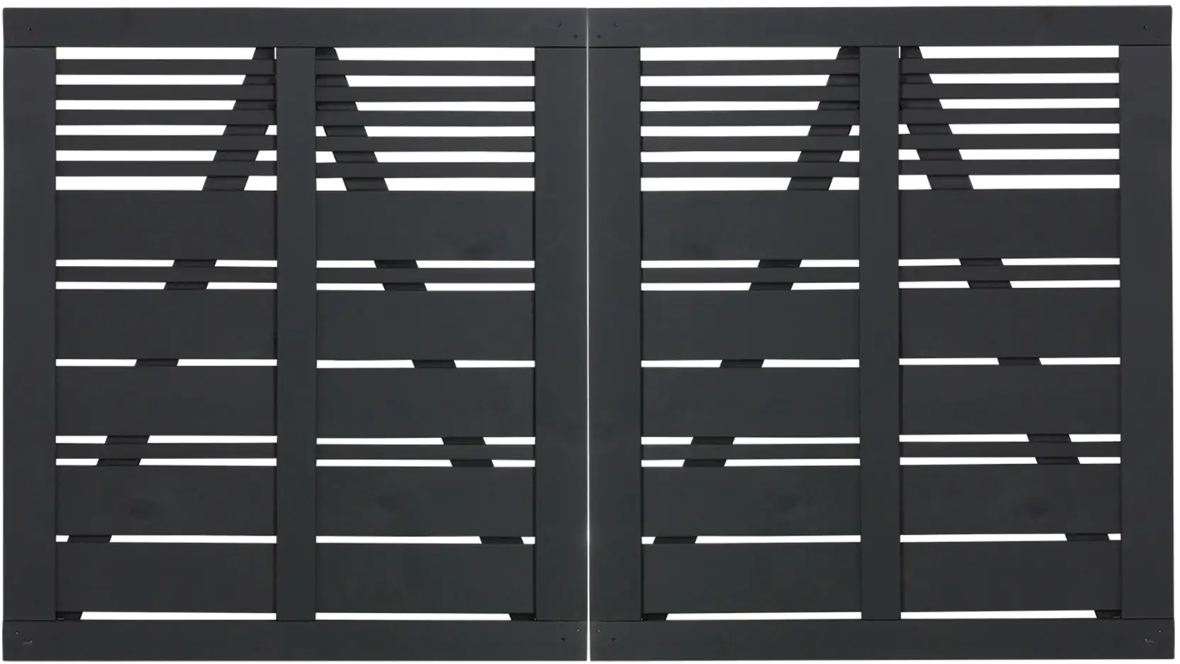 Plus Doppeltor Silence 200 x 110 cm RAL 9005 Schwarz