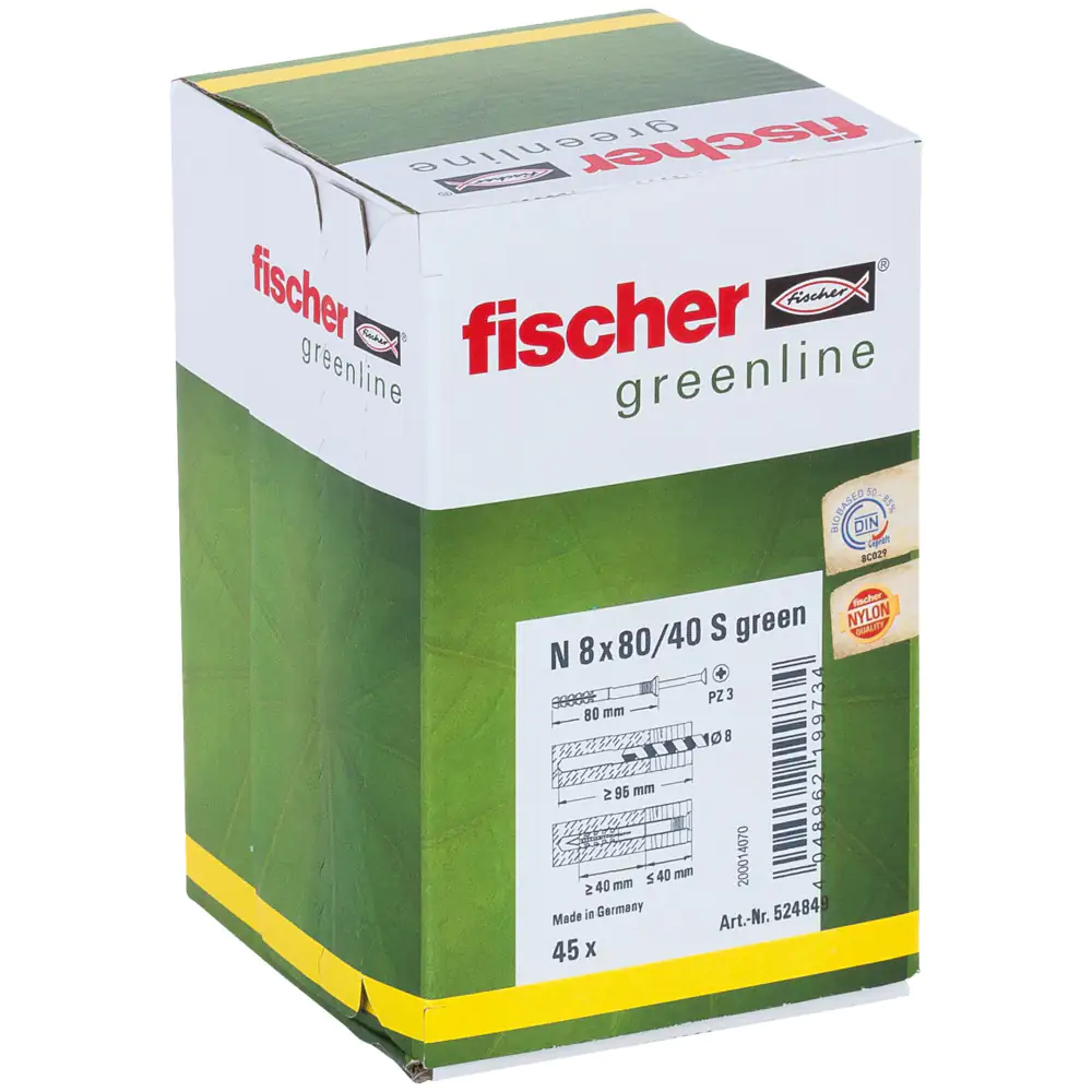 Fischer Nageldübel N green 8.0 x 80 mm - 45 Stück Fischer Nageldübel N green 8.0 x 80 mm - 45 Stück