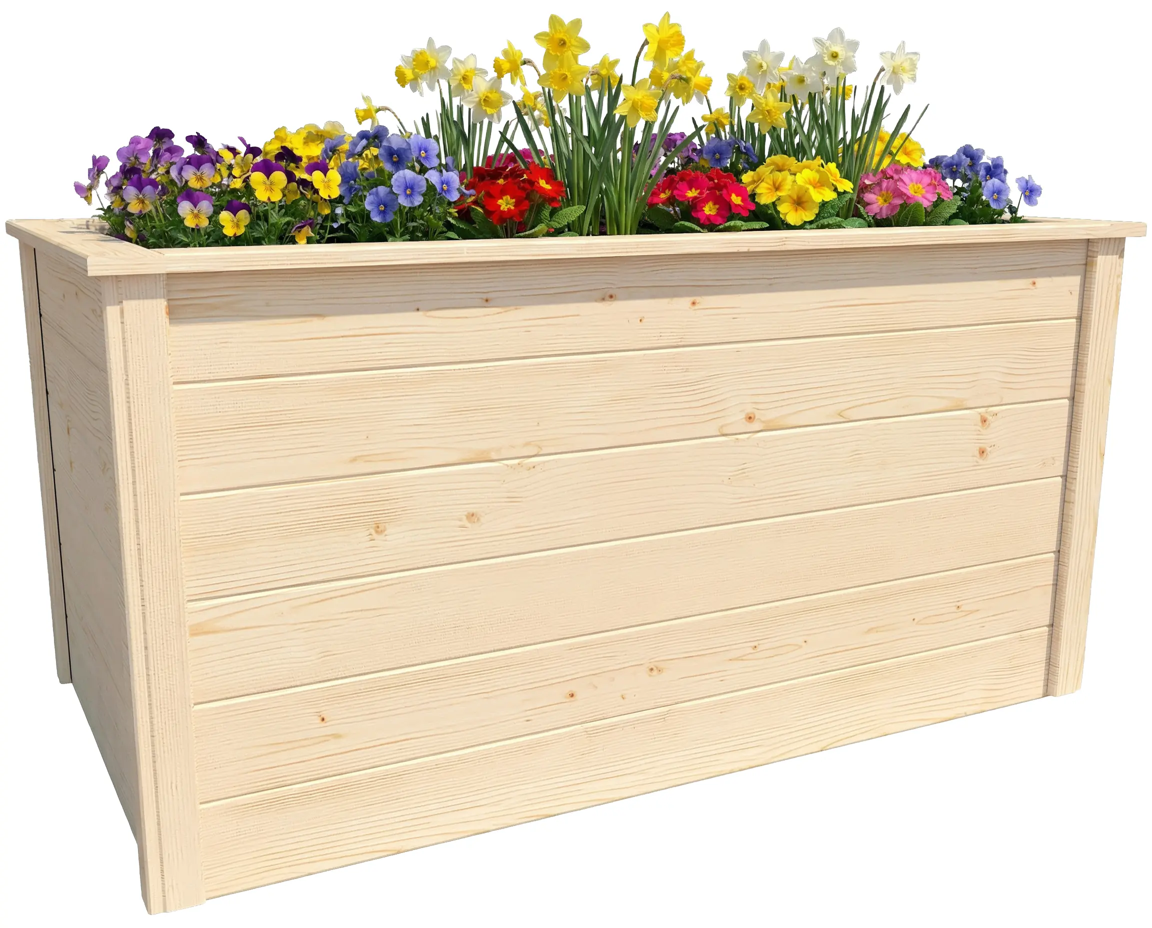 Weka Hochbeet 133 x 72 x 70 cm natur mit Schutzfolie