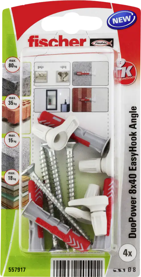 4048962405422 Fischer Dübel-Set Duopower 8.0 x 40 mm - 4 Stück