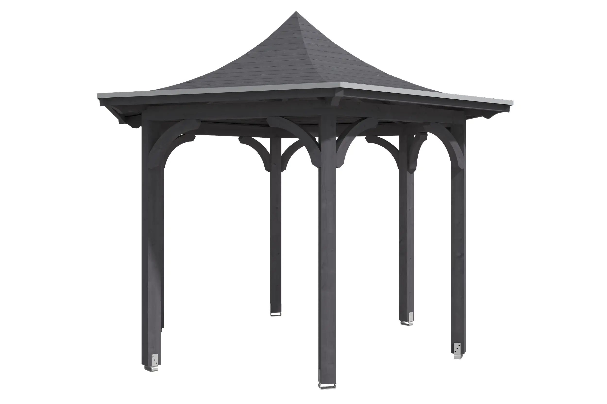 SKAN HOLZ Pavillon Versailles Leimholz, lasiert in Schiefergrau