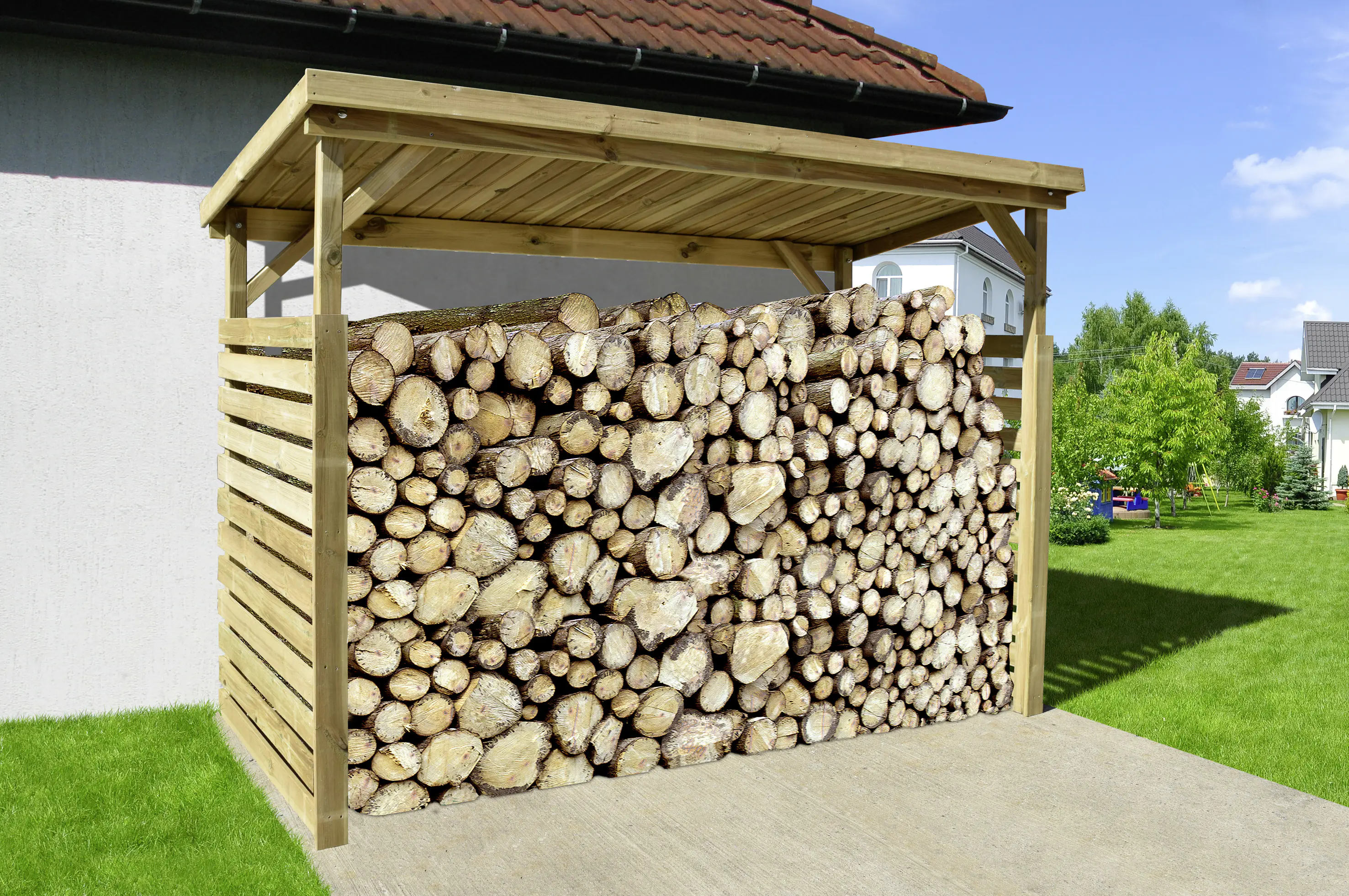 Weka Brennholzlager 663 B 264 x 114 cm kesseldruckimprägniert Weka Brennholzlager 663 B 264 x 114 cm kesseldruckimprägniert