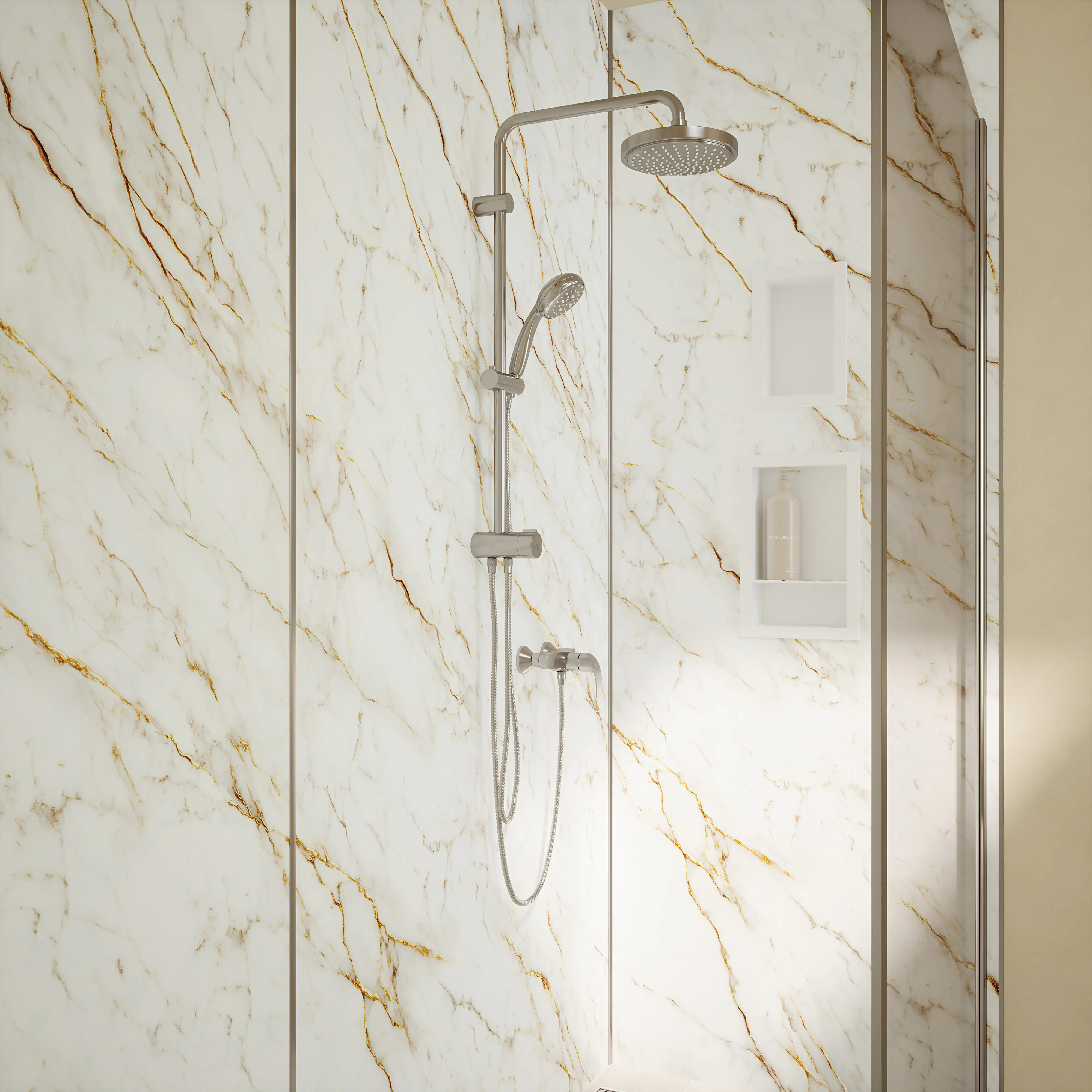 Wetwall Alloy Wandpaneel  Norris Marble 90 x 244 cm