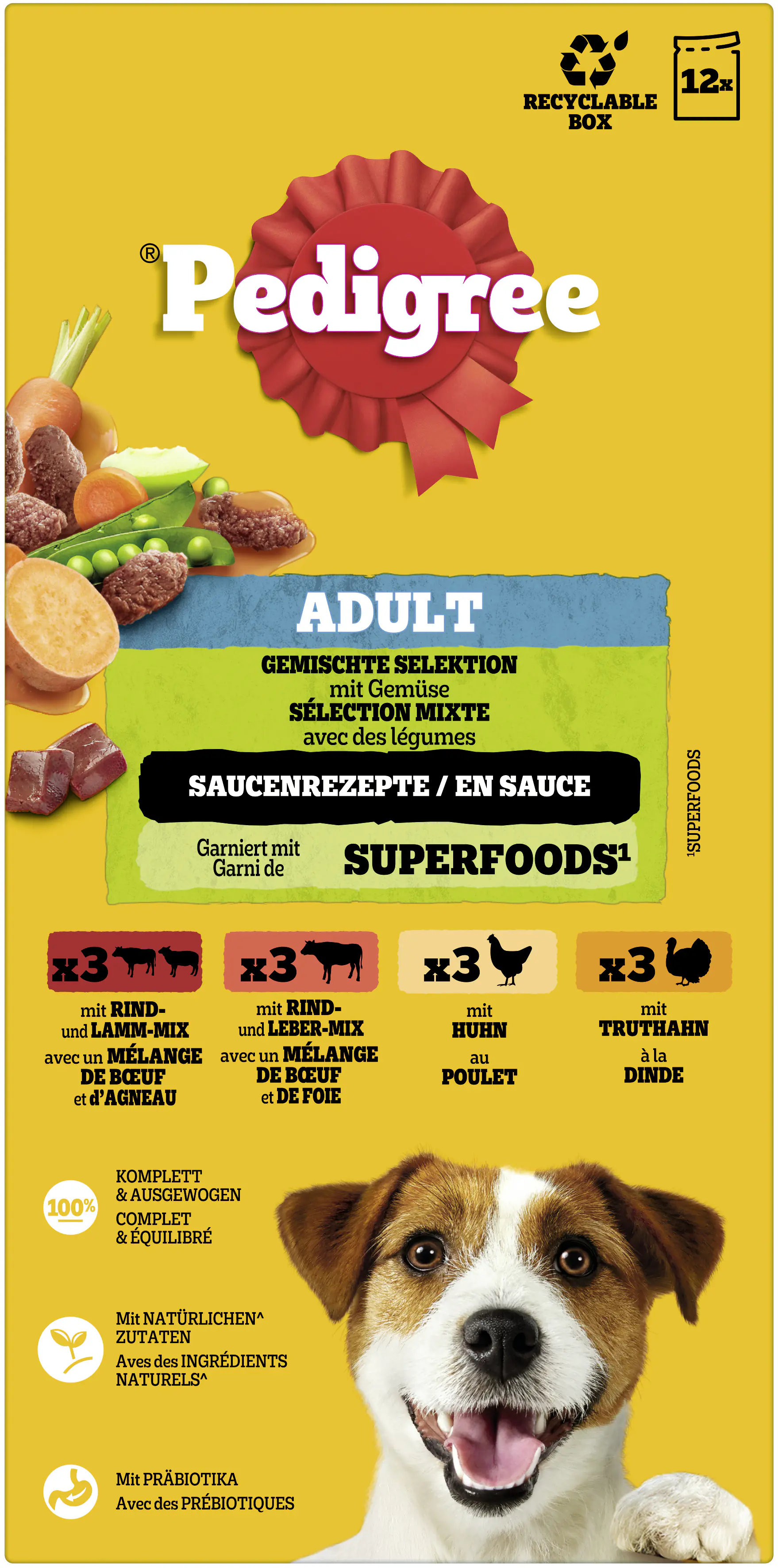 Pedigree Hundenassfutter Adult 12 x 100 g Gemischte Selektion