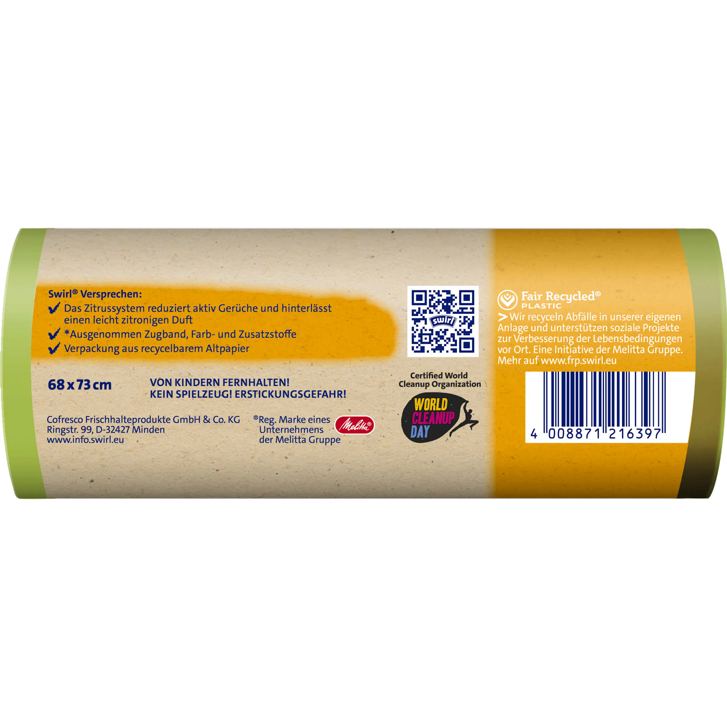 Swirl® 60 l Aktive Frische Müllbeutel Reißfest & Dicht