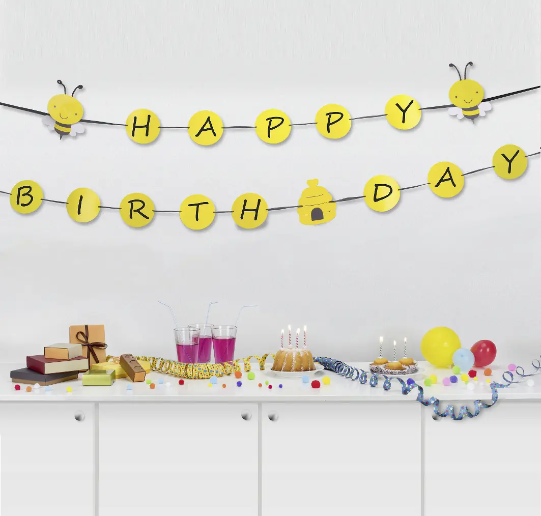 Glorex Papier Girlande Biene 4 m