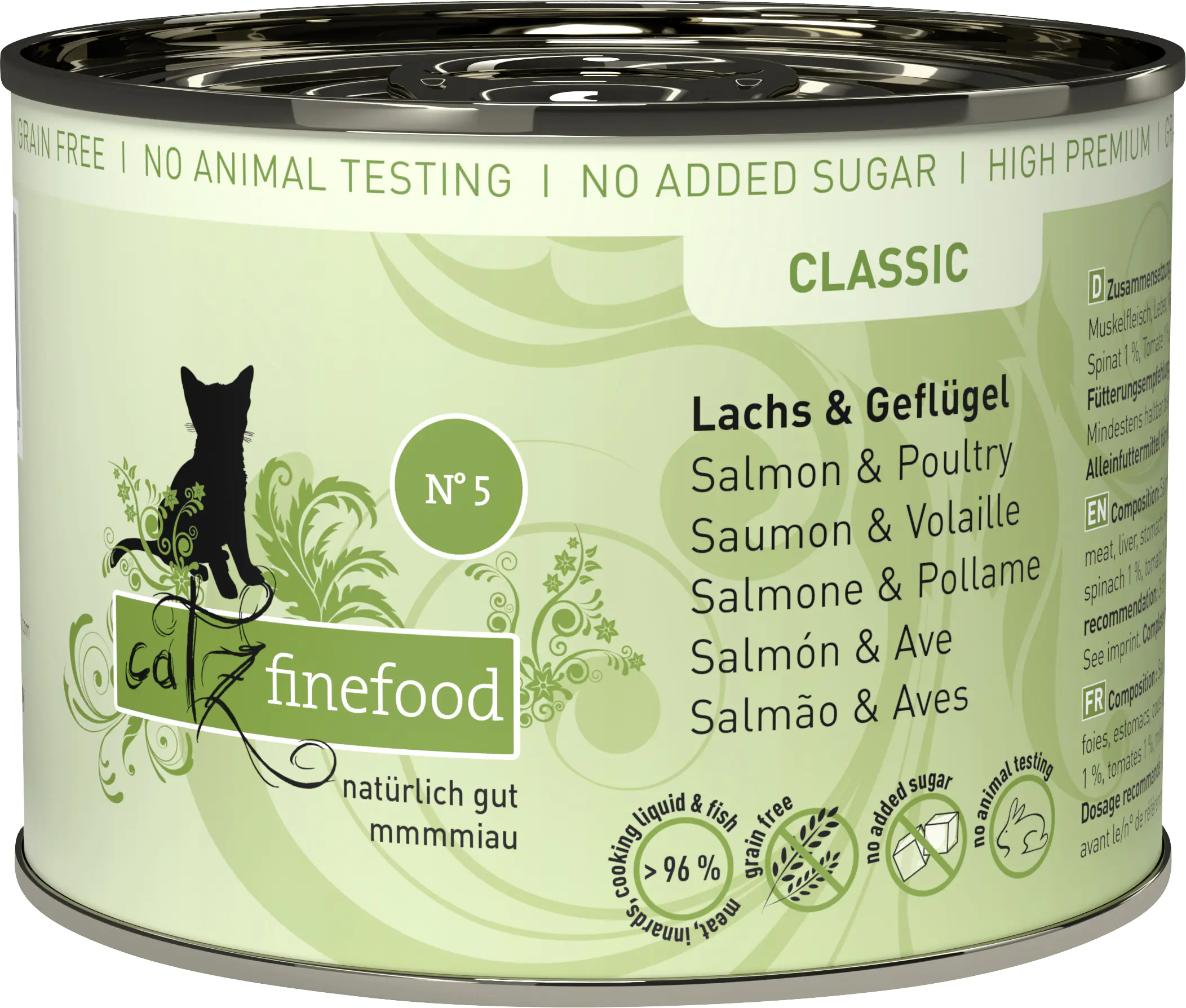 Catz Finefood Katzenfutter Classic No. 5 Lachs & Geflügel 200 g