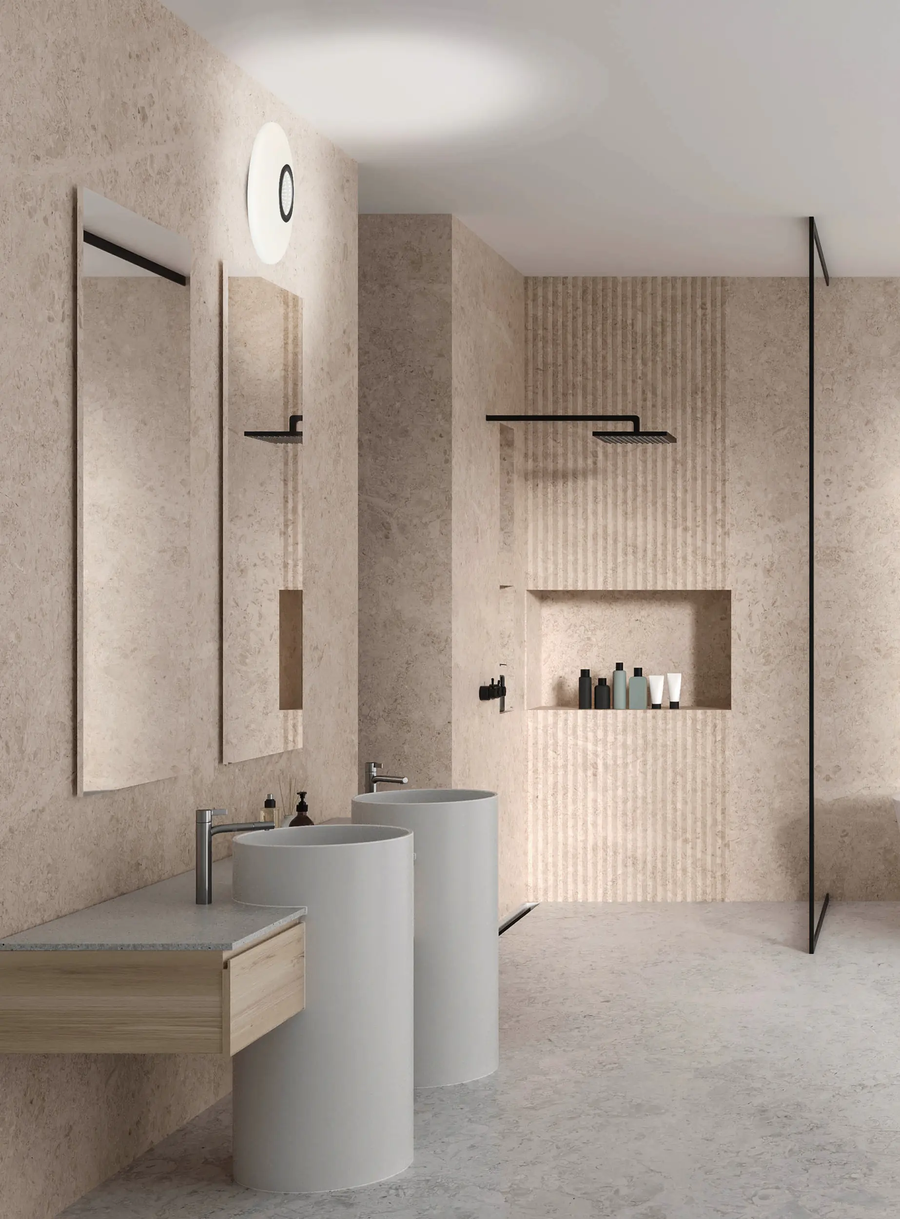 Light & More LED-Deckenleuchte weiß Ø 35 x 5,7 cm warmweiß 