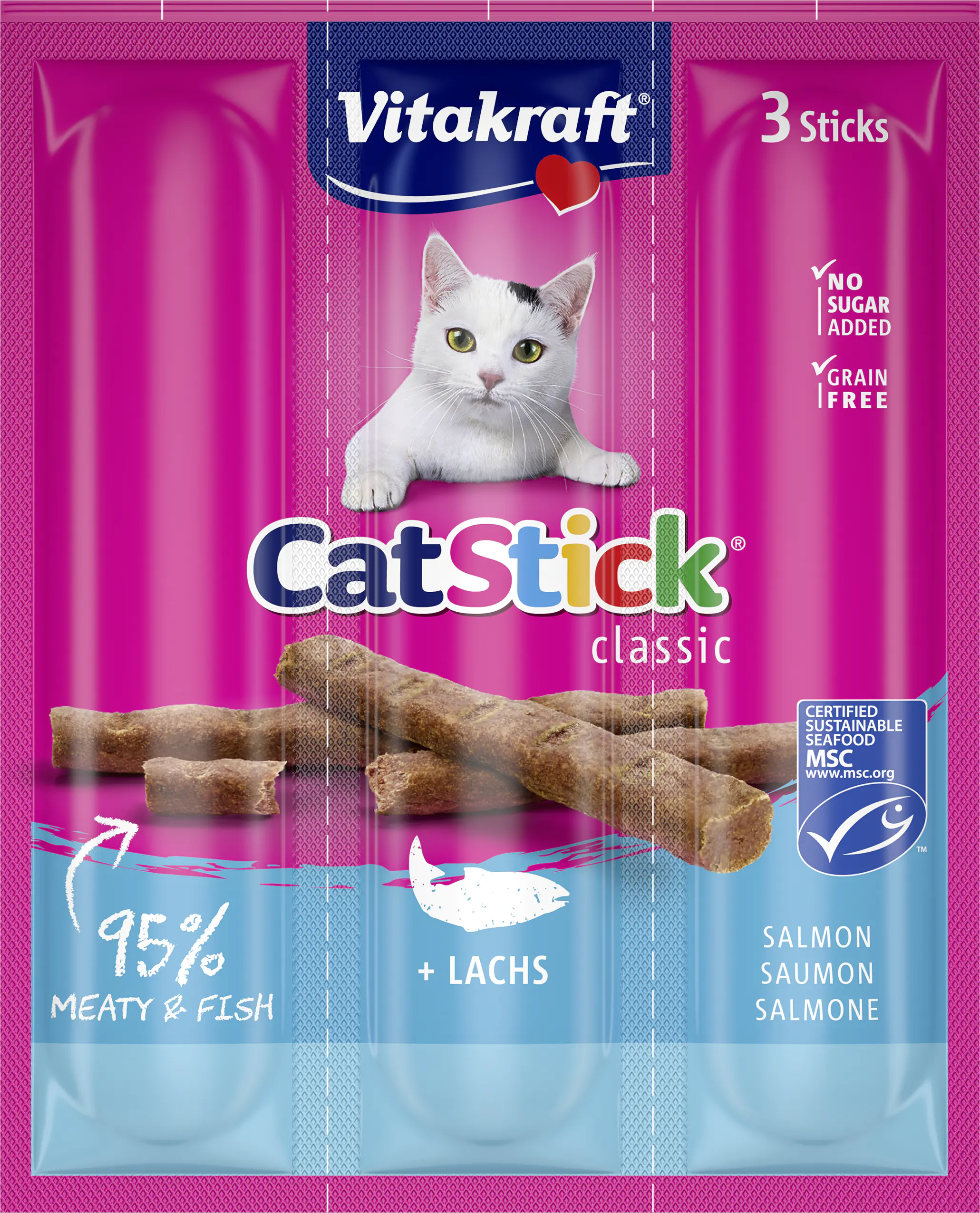 Vitakraft Katzensnack Stick MSC Lachs