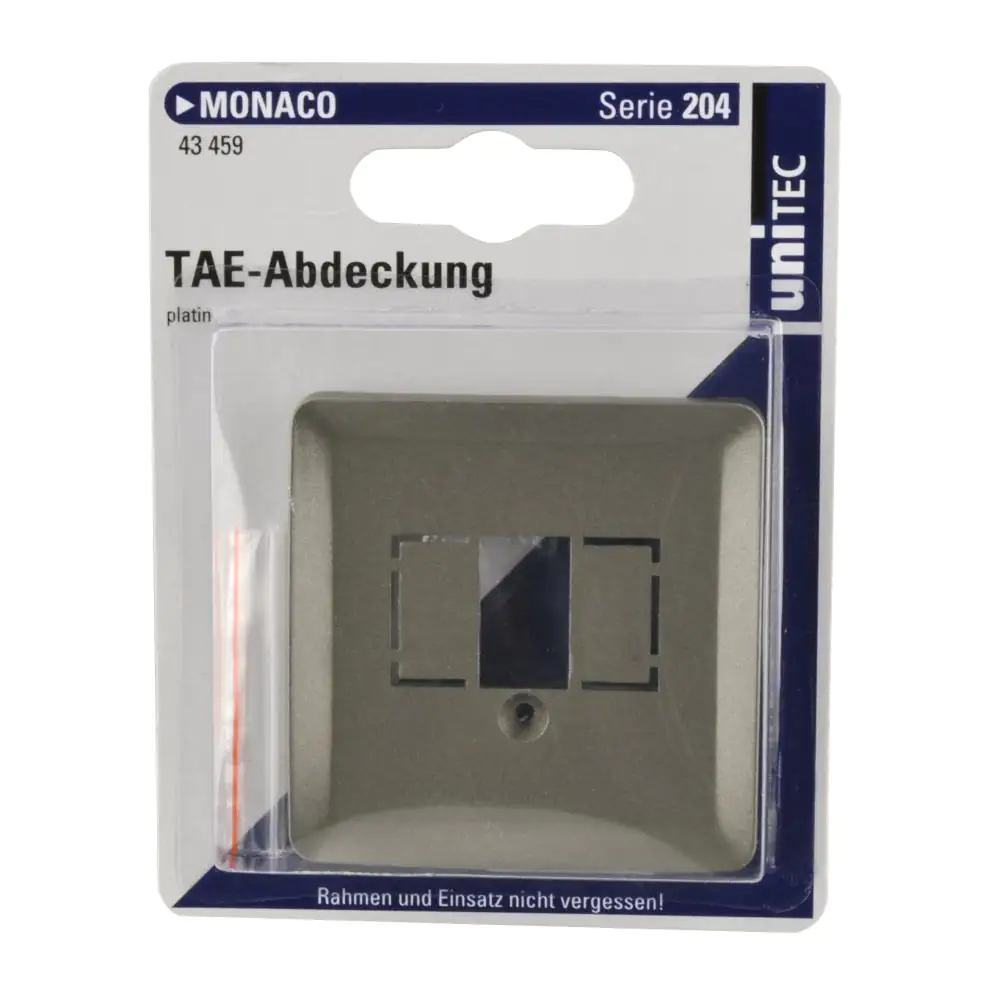 Unitec TAE-Abdeckung Monaco platin