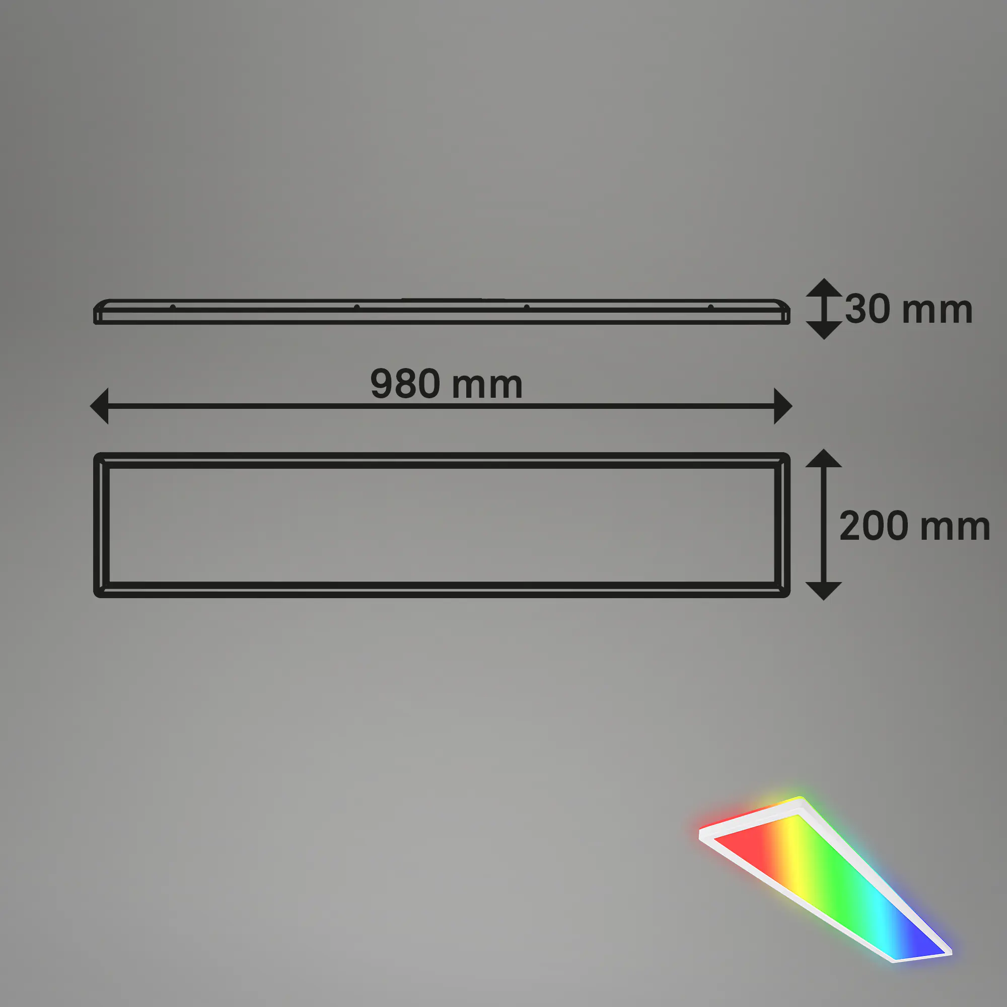 Briloner LED Panel Tava 36W weiß 98x20x3 cm dimmbar RGB Briloner LED Panel Tava 36W weiß 98x20x3 cm dimmbar RGB