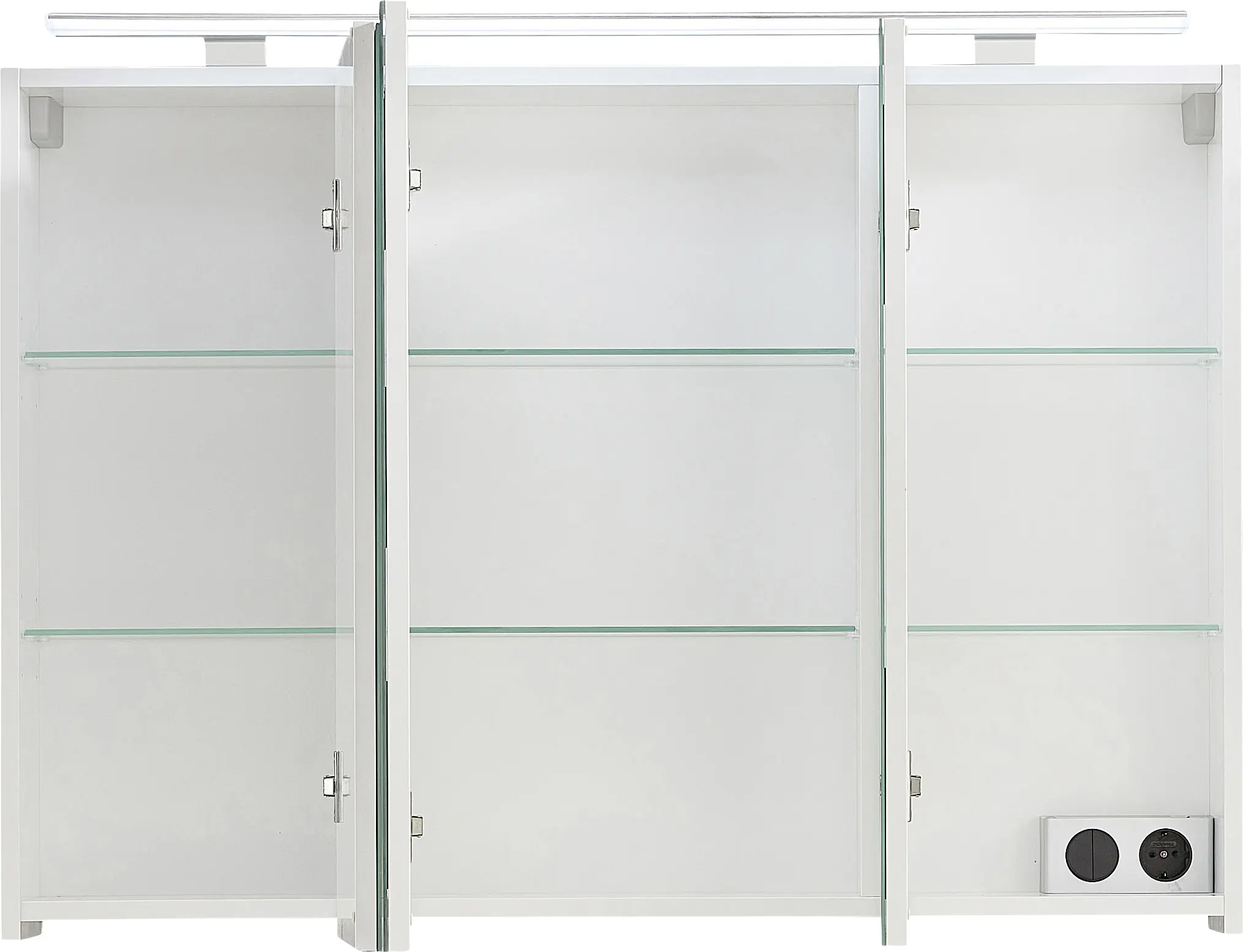 Primaster Spiegelschrank Düsseldorf mit Beleuchtung weiß 100 x 70 cm