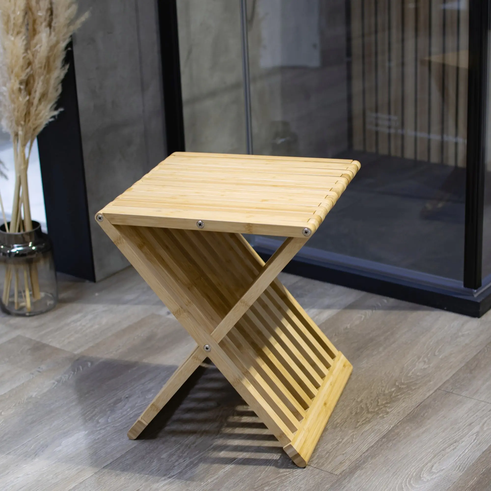 Schulte Badhocker aus Bambus klappbar 39 x 38 x 44 cm