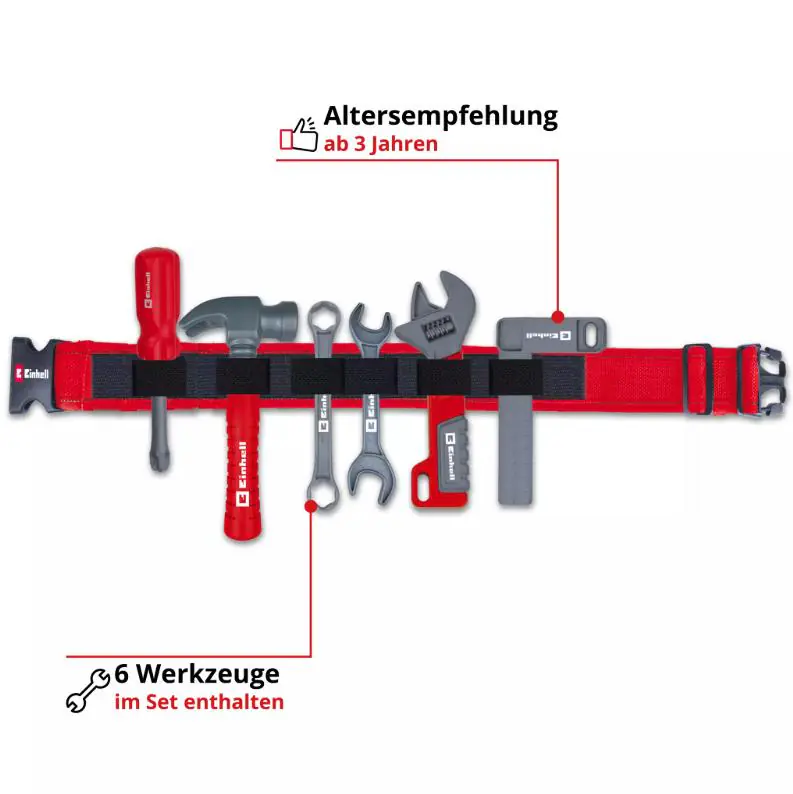 Einhell Kids Kinder-Werkzeuggürtel 7 teilig