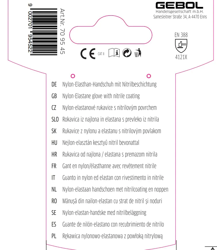 Gebol Handschuh Master Flex  