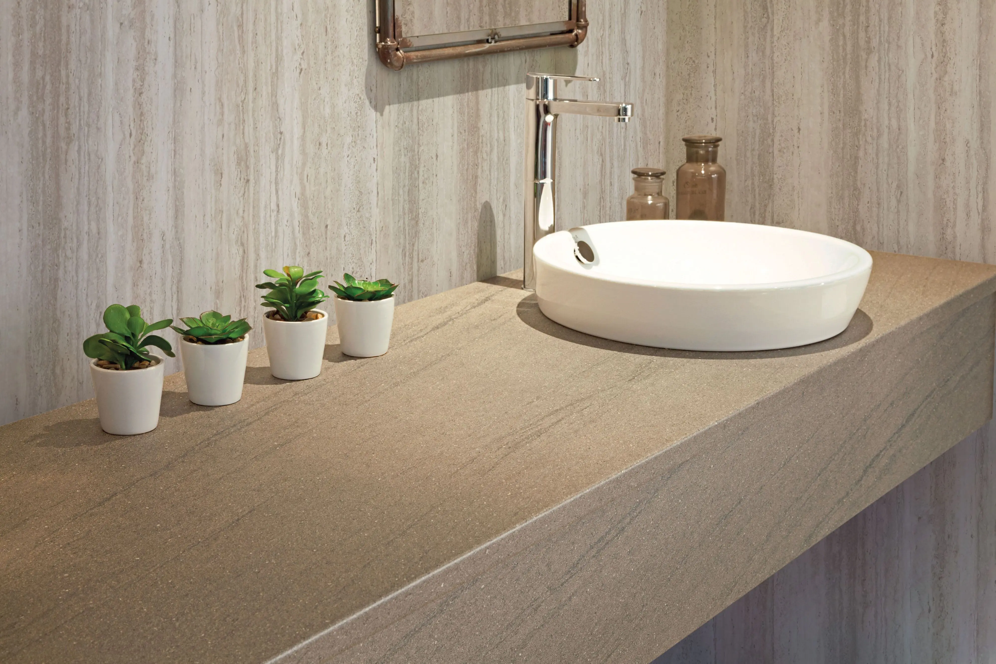 Wetwall Elite Wandpaneel  Natural Travertine 120 x 242 cm mit Nut & Feder
