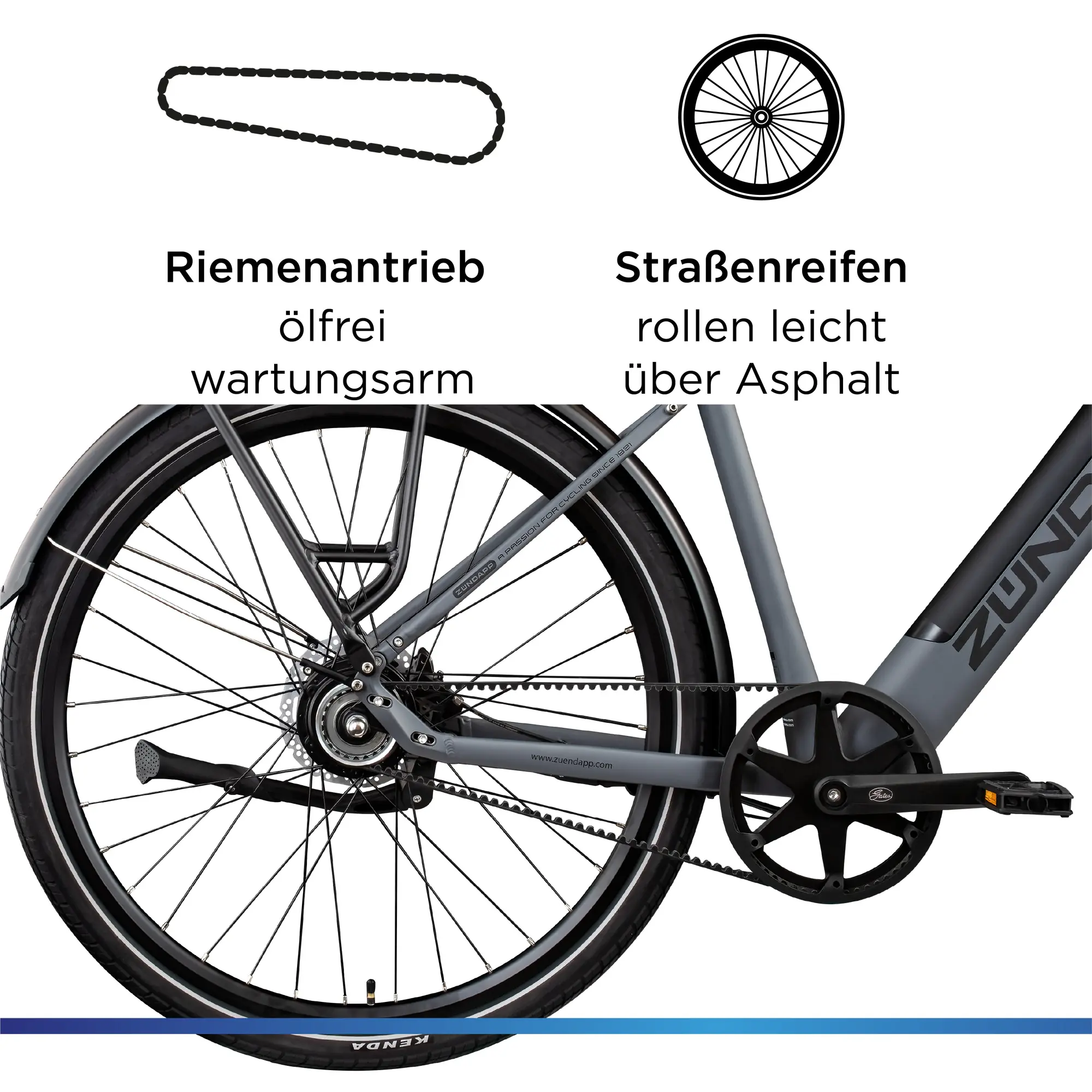 Zündapp E-Bike Urban Singlespeed Z7 28 Zoll 380 Wh anthrazit