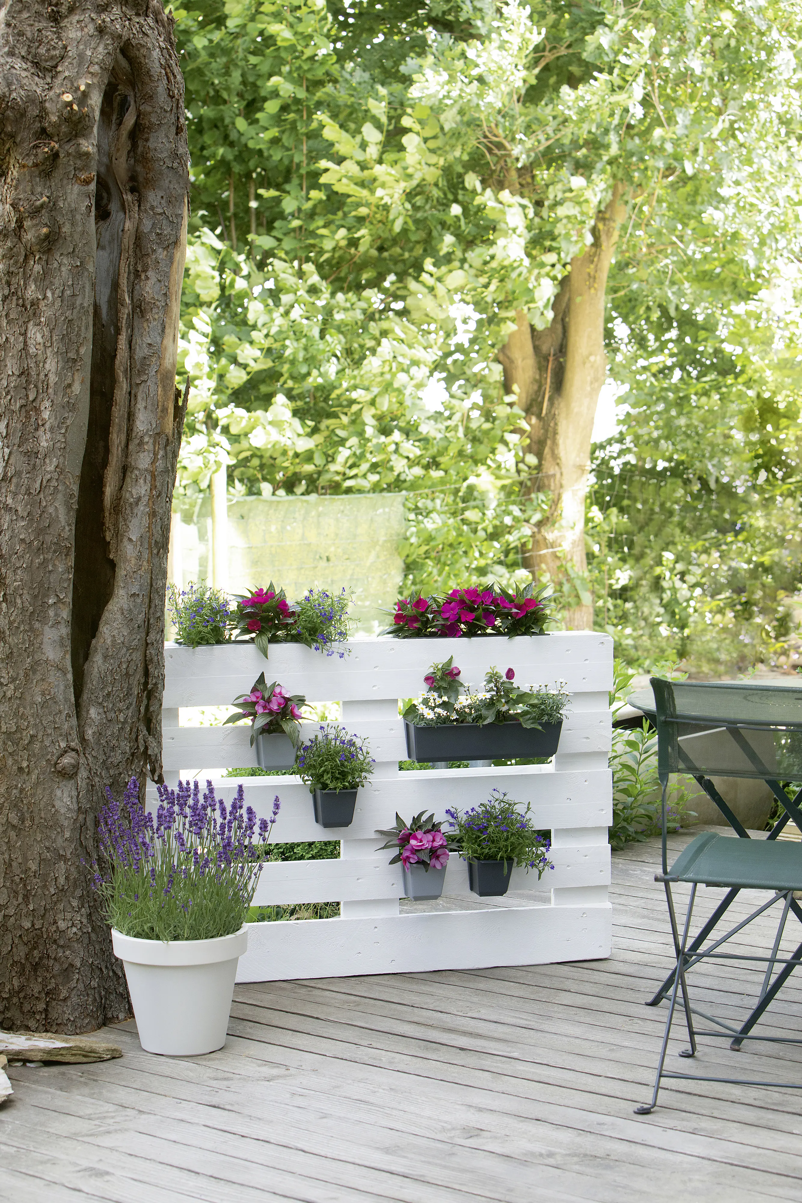 Geli Pflanztopf Easy 37 x 10 cm anthrazit für Europalette