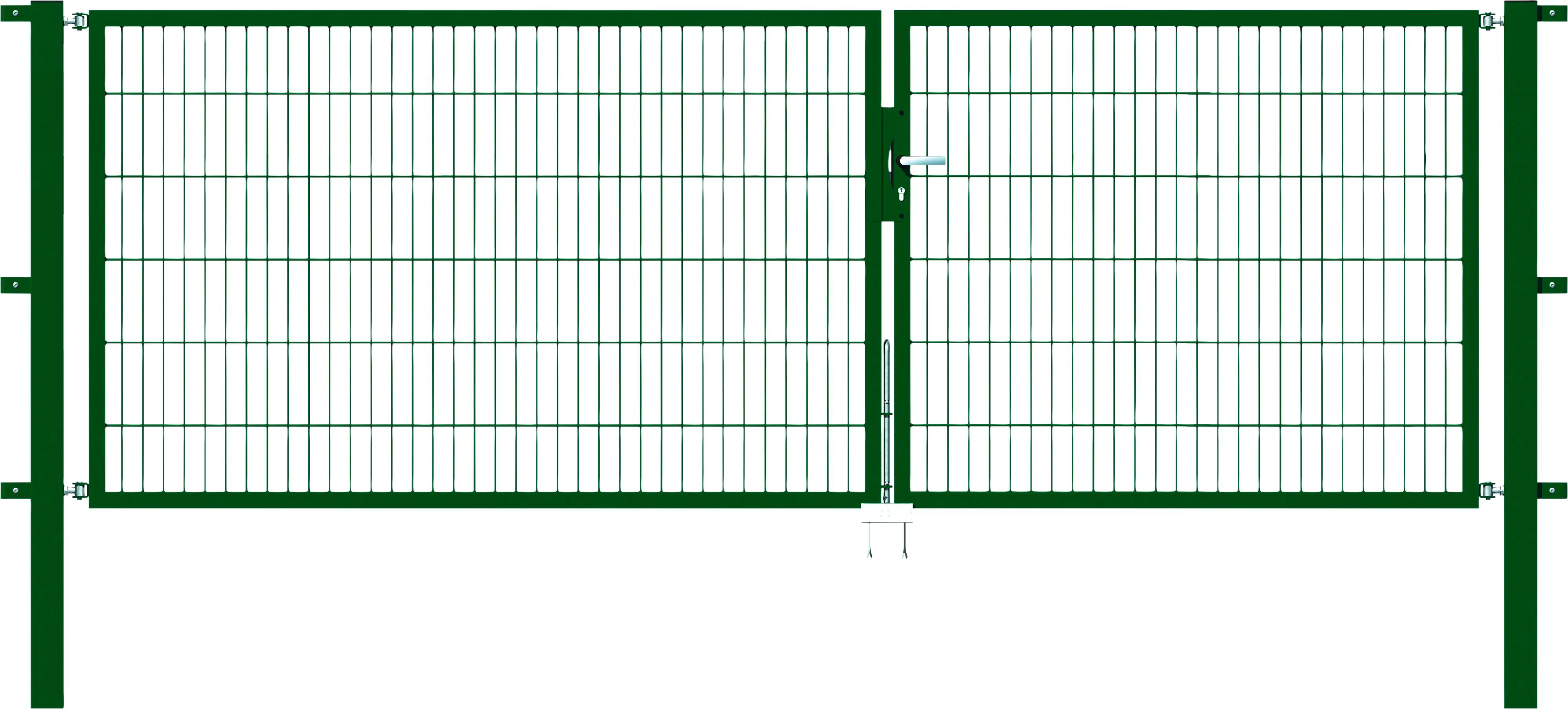 Alberts Stabgitter Doppeltor Flexo 350 x 120 cm 6/5/6 grün zE