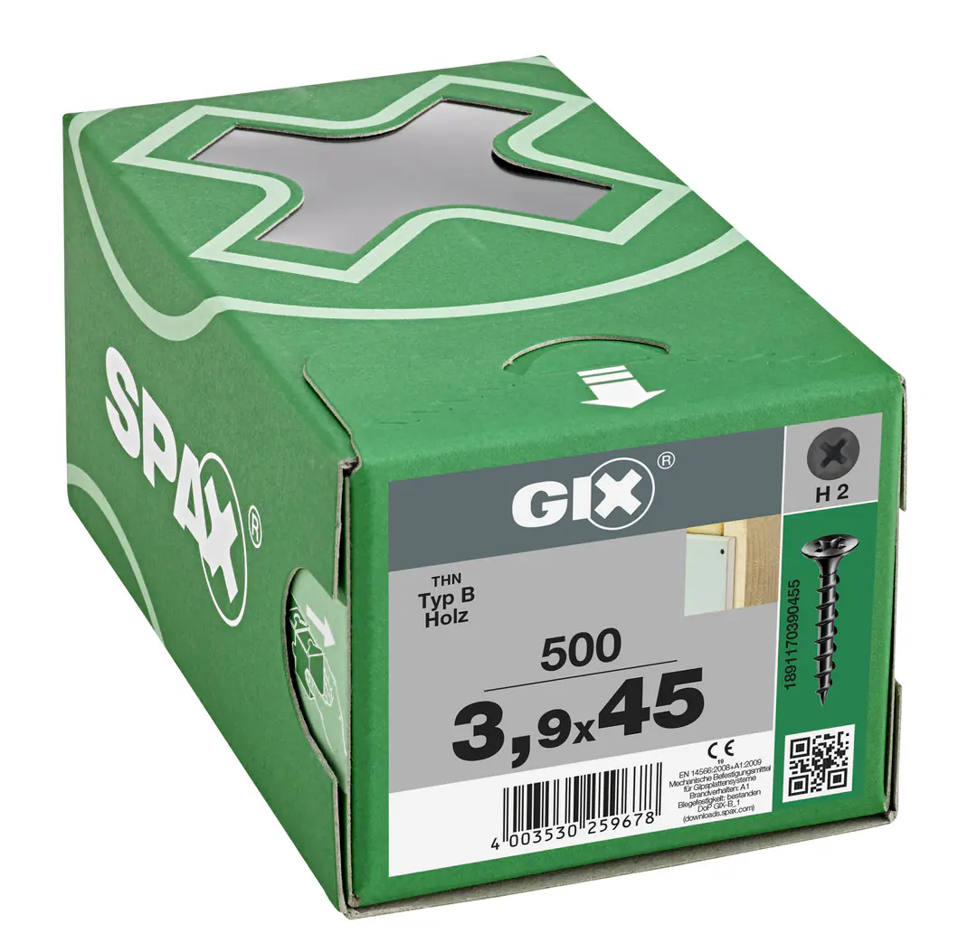 Spax Trockenbauschrauben 3.9 x 45 mm PH 2 Grobgewinde - 500 Stk.